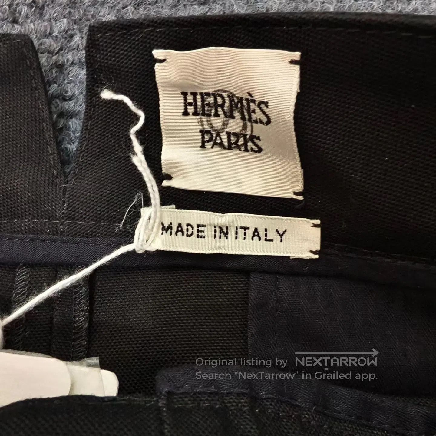 Hermes Hermes Black Wide-Leg Pants. Size 33" - 3 Thumbnail