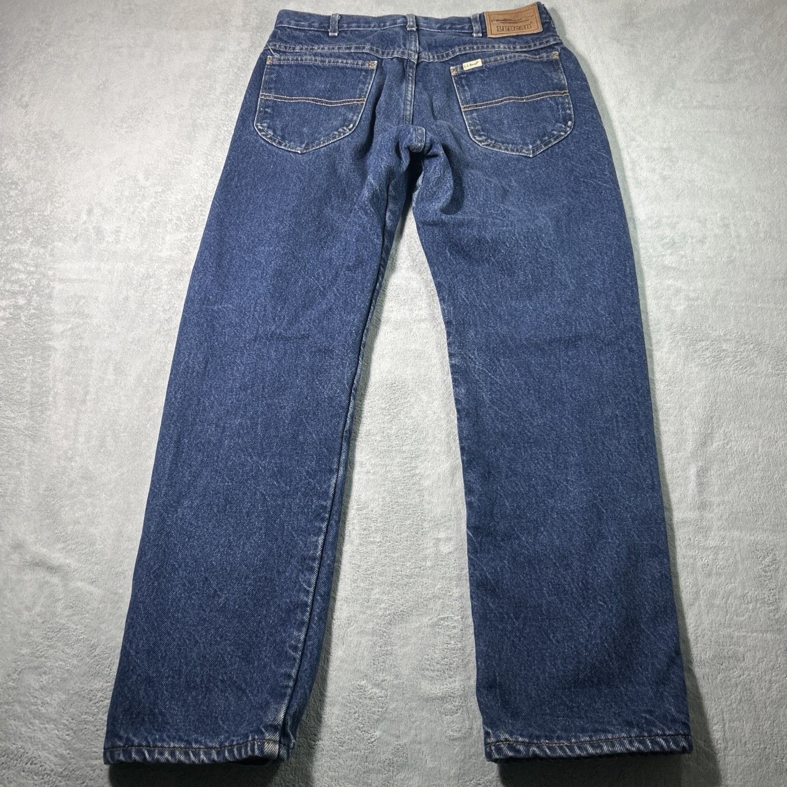 L.L. Bean USA LL Bean Flannel Lined Straight Jeans Mens 31x30 Plaid Size US 31 - 20 Thumbnail