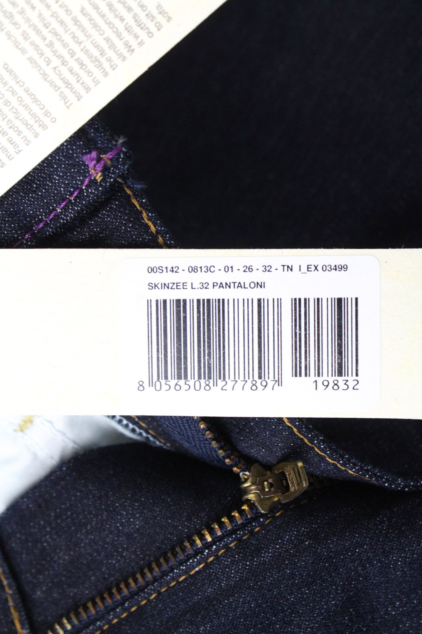Diesel SKINZEE 0813C W26/L32 Blue Stretch Jeans 71399 Size 26" / US 2 / IT 38 - 6 Thumbnail