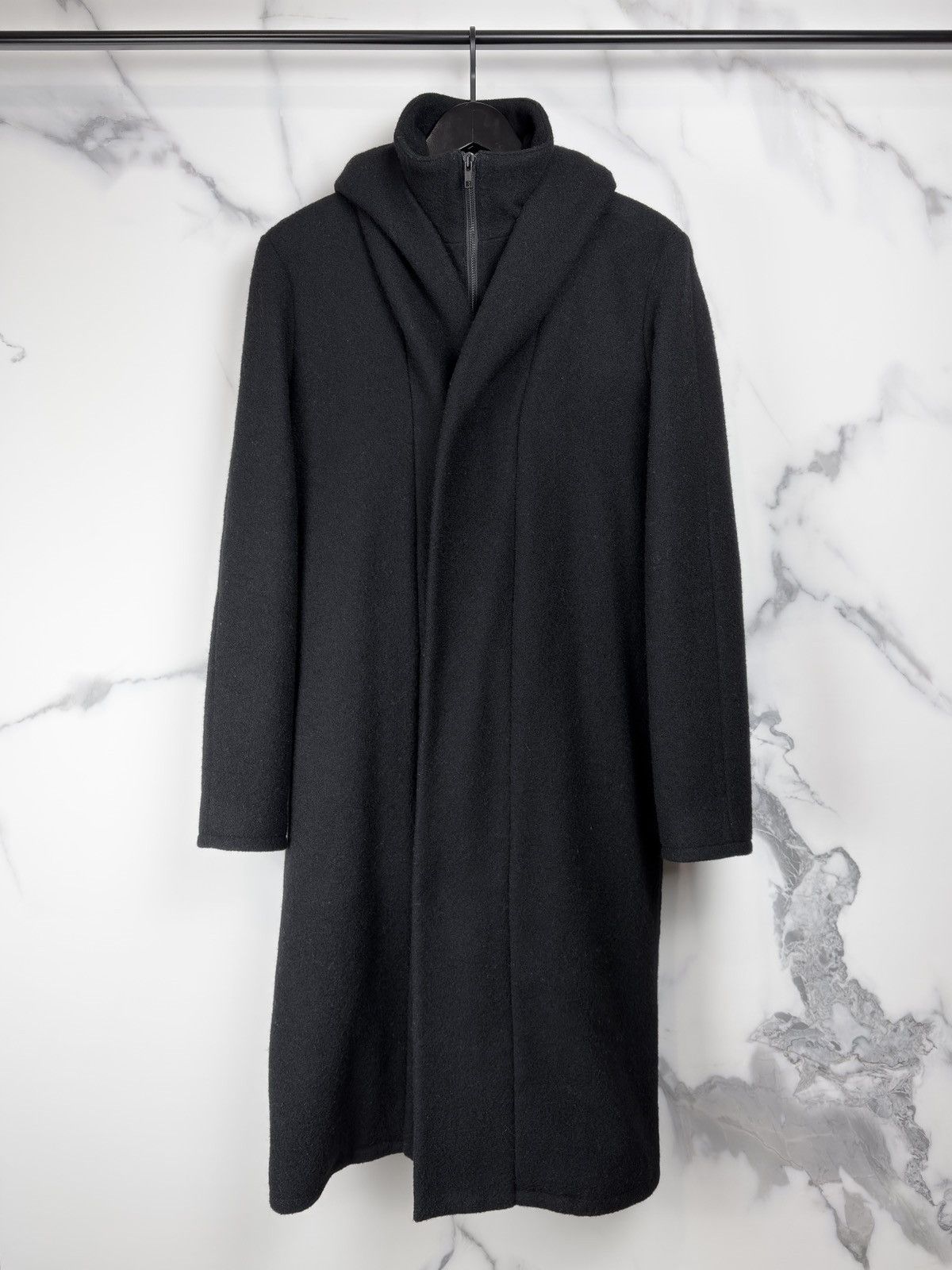 Raf Simons AW00 Raf Simons Confusion Hooded High Neck Full Zip Coat Size US S / EU 44-46 / 1 - 1 Thumbnail