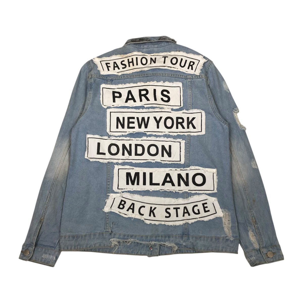 Vintage 🔥VINTAGE DENIM SHIRT JACKET BIKER PUNK DESIGN BAZI USA Size US M / EU 48-50 / 2 - 1 Thumbnail