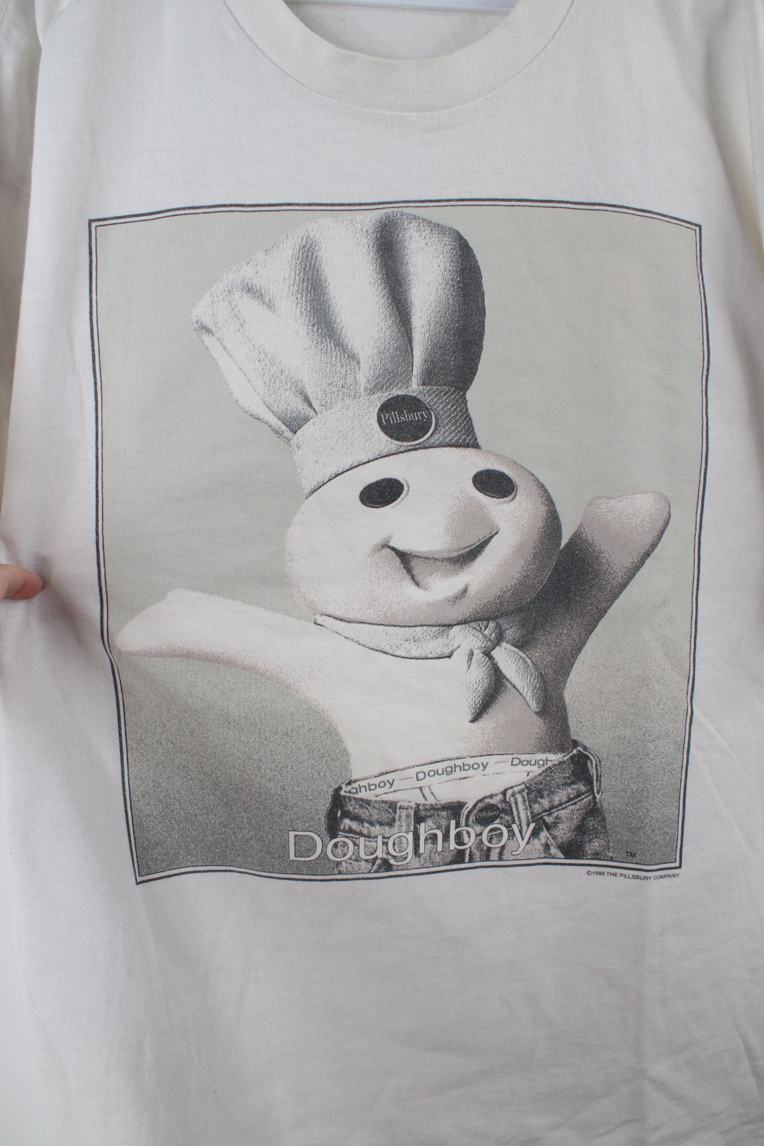 Vintage Vintage 90s Streetwear Pillsbury Doughboy T-Shirt White USA Size US XL / EU 56 / 4 - 4 Thumbnail