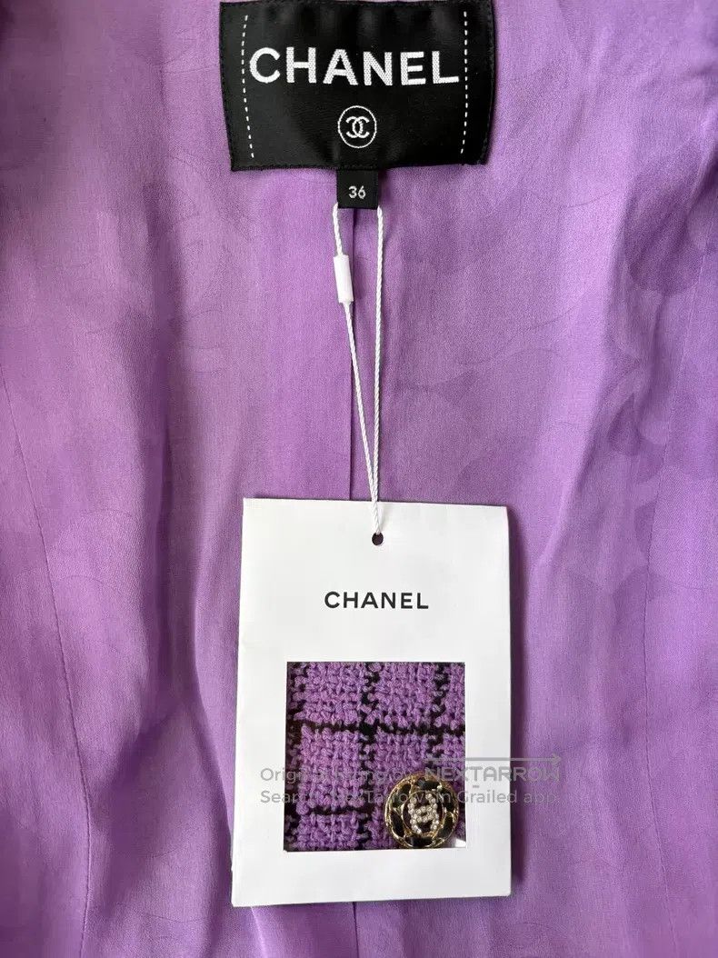 Chanel Chanel Purple plaid double C leather chain diamond buckle Size XS / US 0-2 / IT 36-38 - 5 Thumbnail