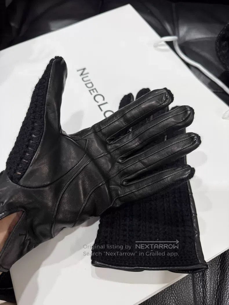 Dries Van Noten DRIES VAN NOTEN Sheepskin Patchwork Gloves with Vintage St Size ONE SIZE - 6 Thumbnail