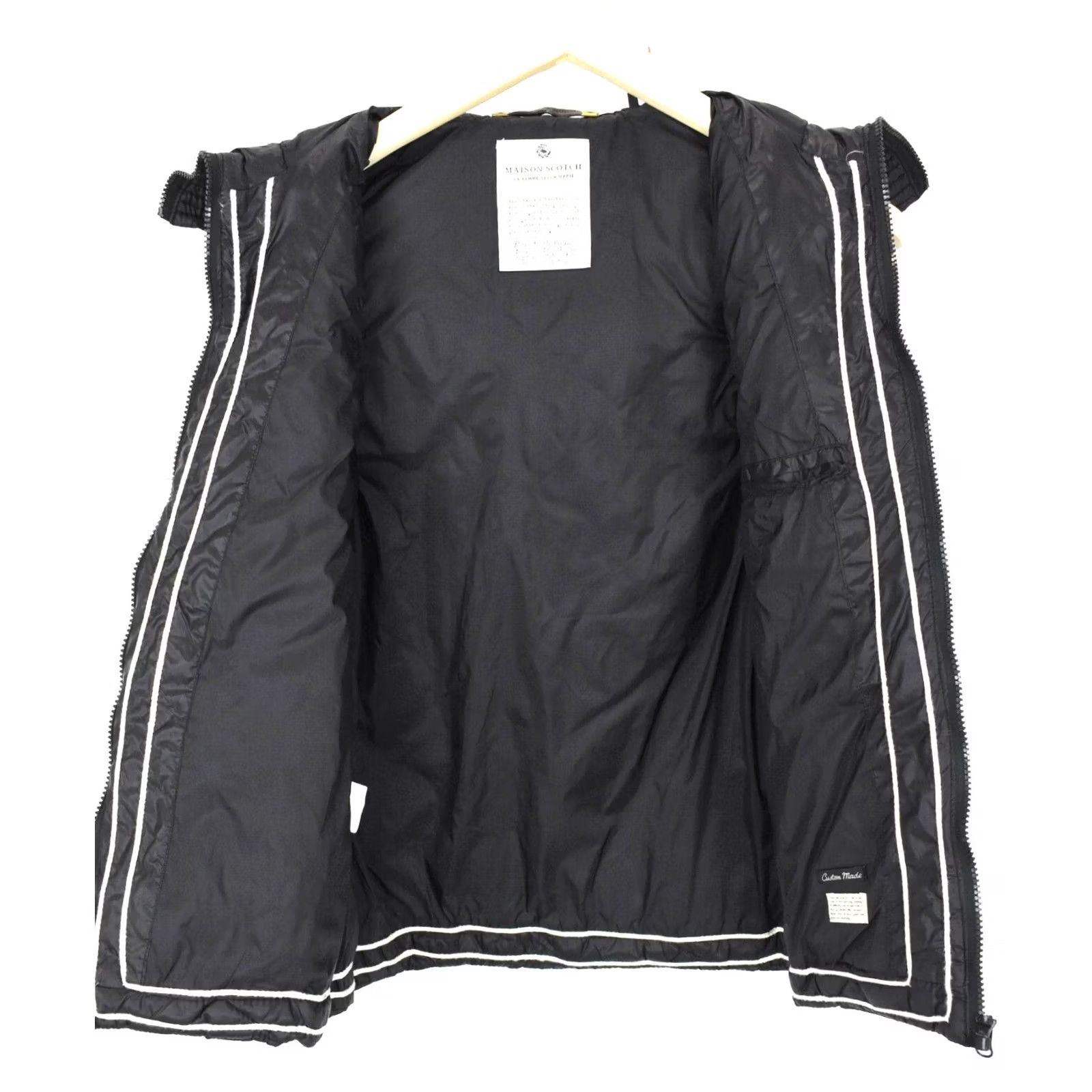 Maison Scotch MAISON SCOTCH Waistcoat Women's SMALL Hooded Quilted Padded Full Zip Pockets Black Size S / US 4 / IT 40 - 4 Thumbnail
