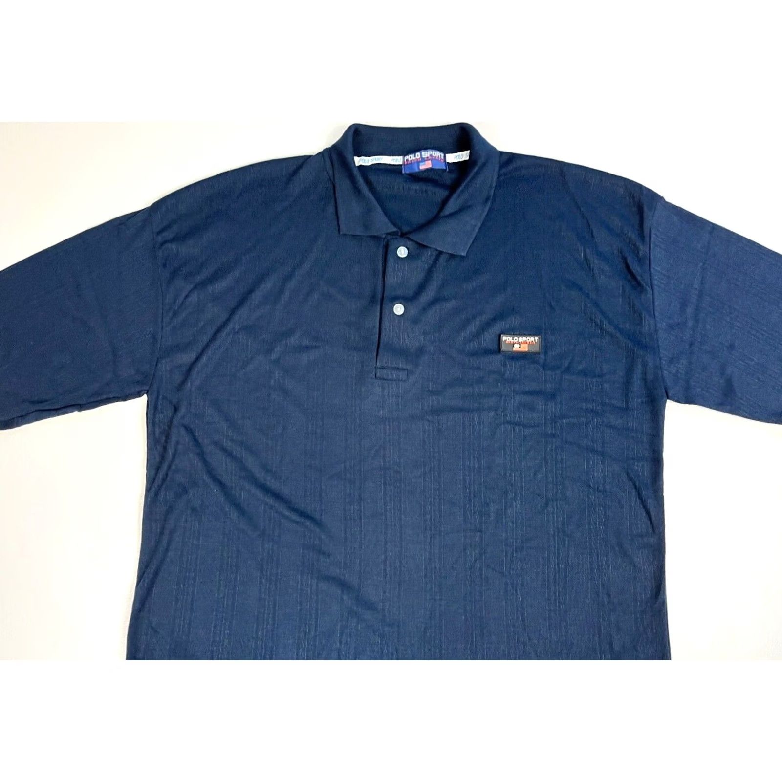 Vintage Polo Sport Nike? Polo Sport Ralph Lauren Polo Shirt Woven Navy XL Mens 90s Vintage Polo Shirt Size US XL / EU 56 / 4 - 4 Thumbnail