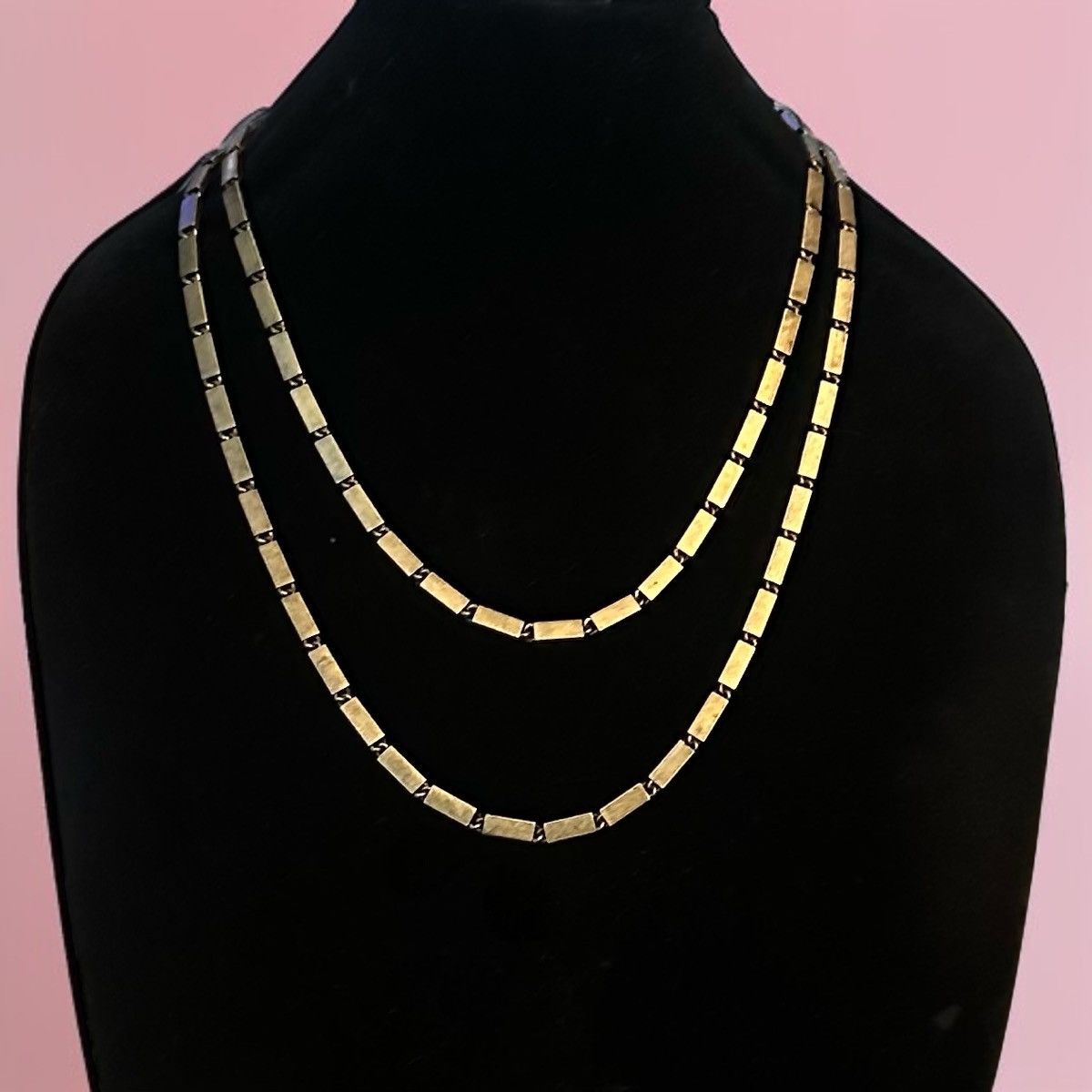 Other BaubleBar antique gold layered rectangle link necklace Size ONE SIZE - 1 Thumbnail