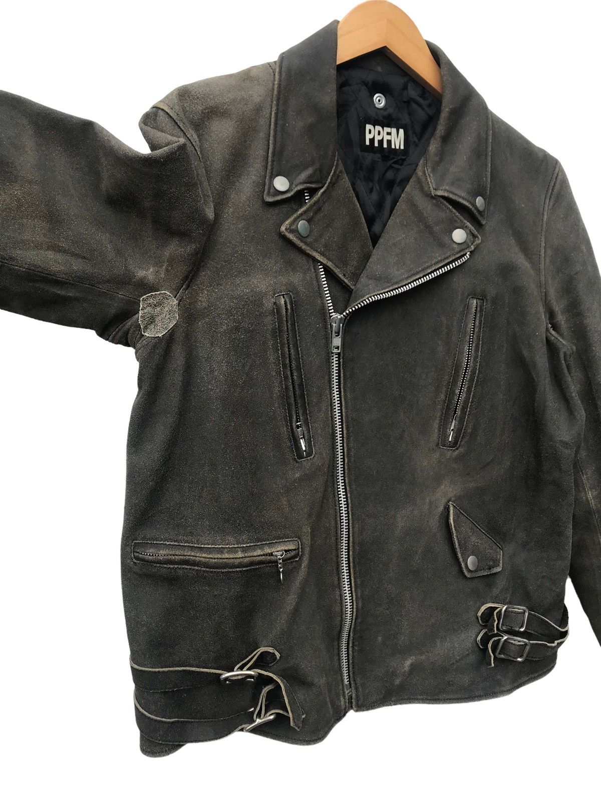 PPFM PPFM Double Collar Biker Rockabilly Leather Jacket Size US M / EU 48-50 / 2 - 7 Thumbnail