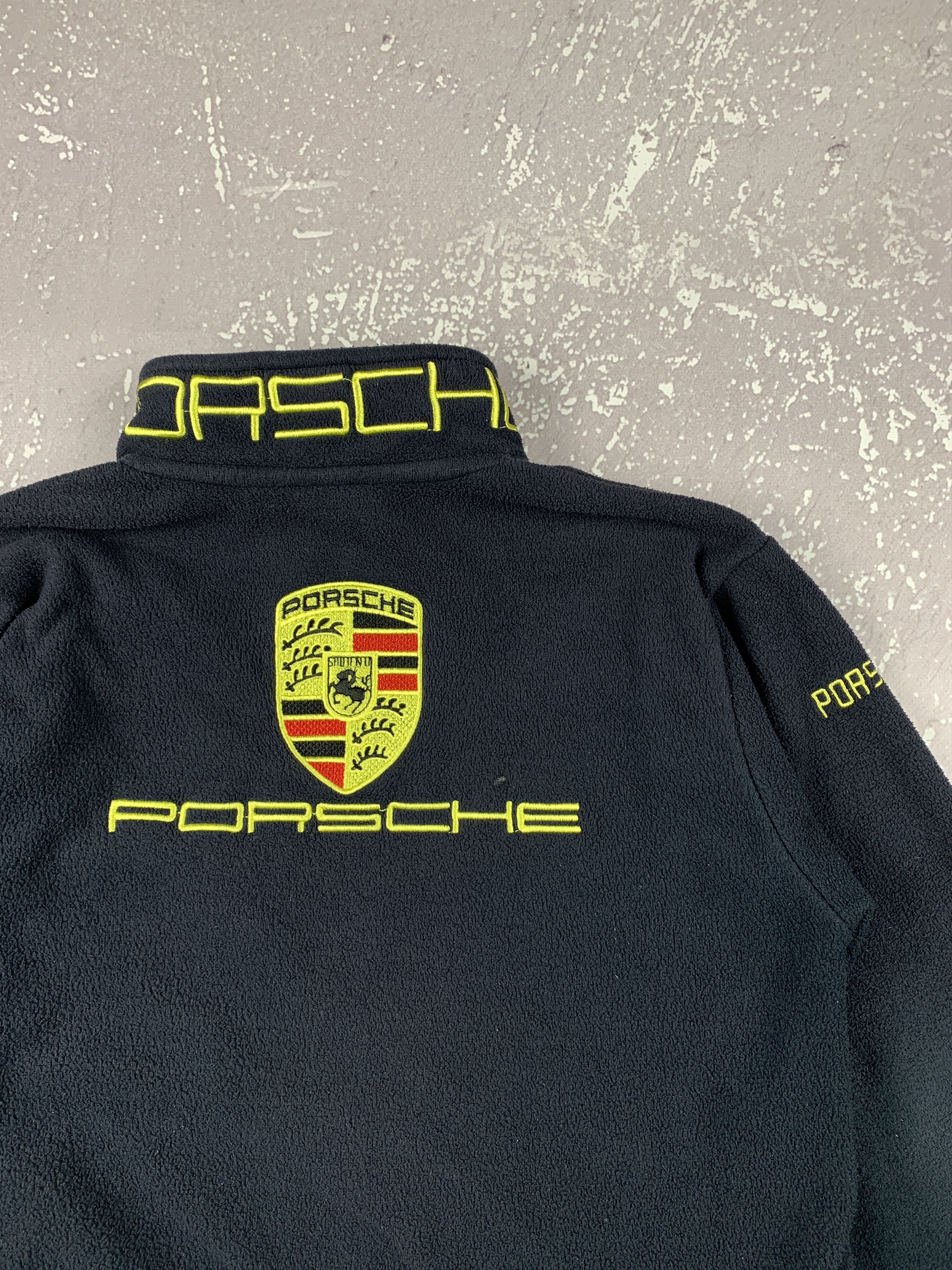 Porsche Design Vintage Porsche Logo Fleece Full Zip Jacket Kids Youth Size US XXS / EU 40 - 2 Thumbnail