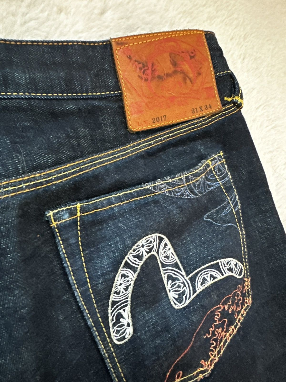 Evisu Evisu straight leg Japanese denim jeans Size US 31 - 2 Thumbnail