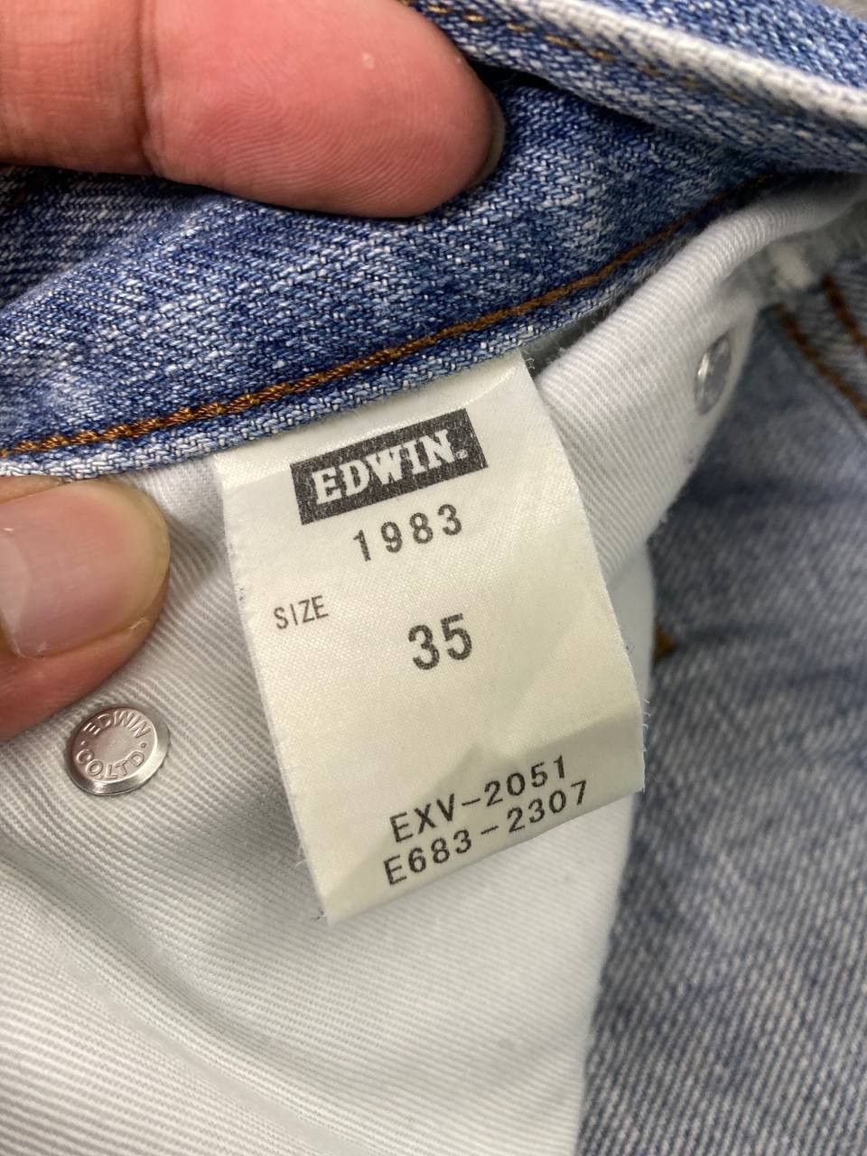 Edwin vintage edwin japan white label distressed denim Size US 37 - 13 Thumbnail