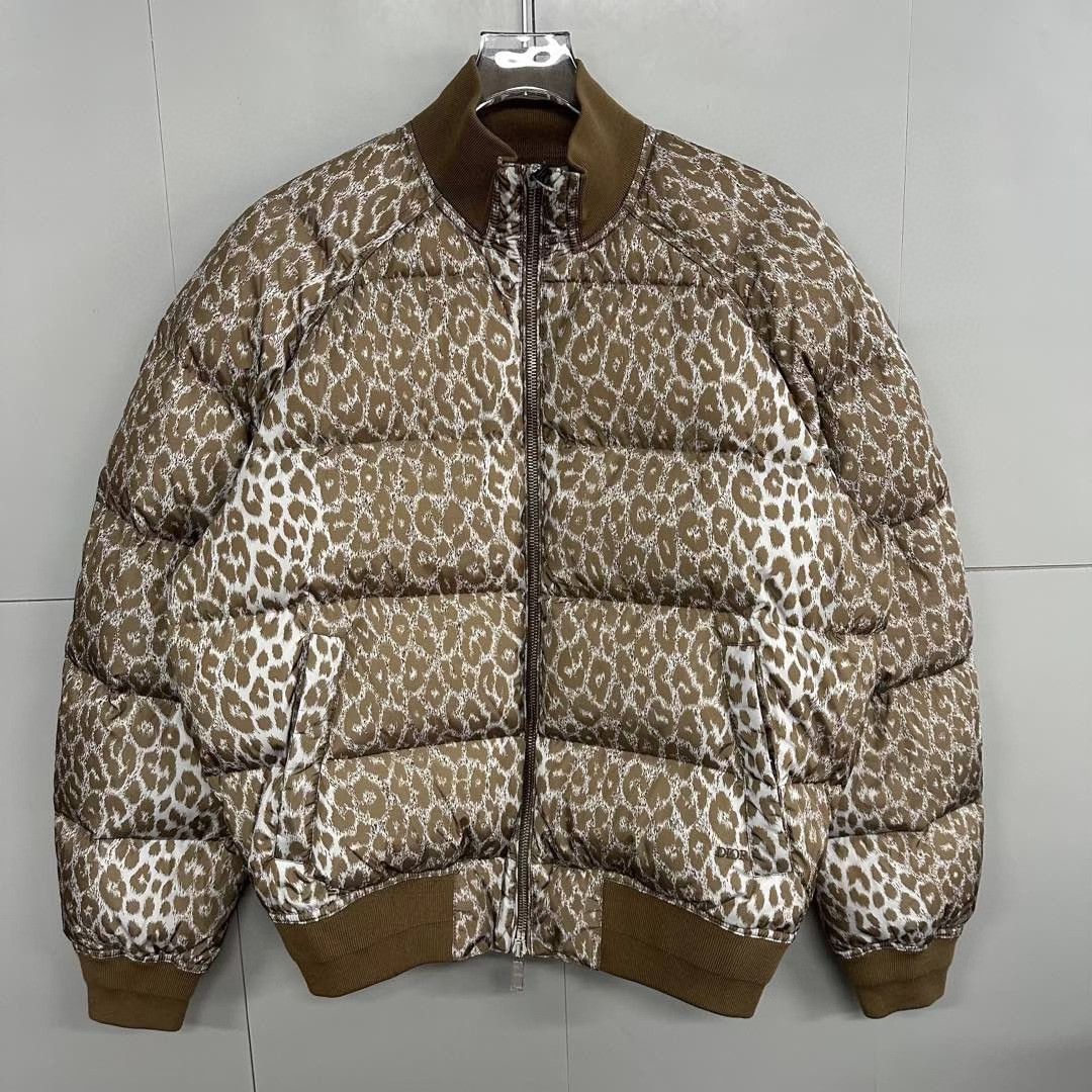 Dior new dior leopard print puffer jacket Size L / US 10 / IT 46 - 1 Thumbnail