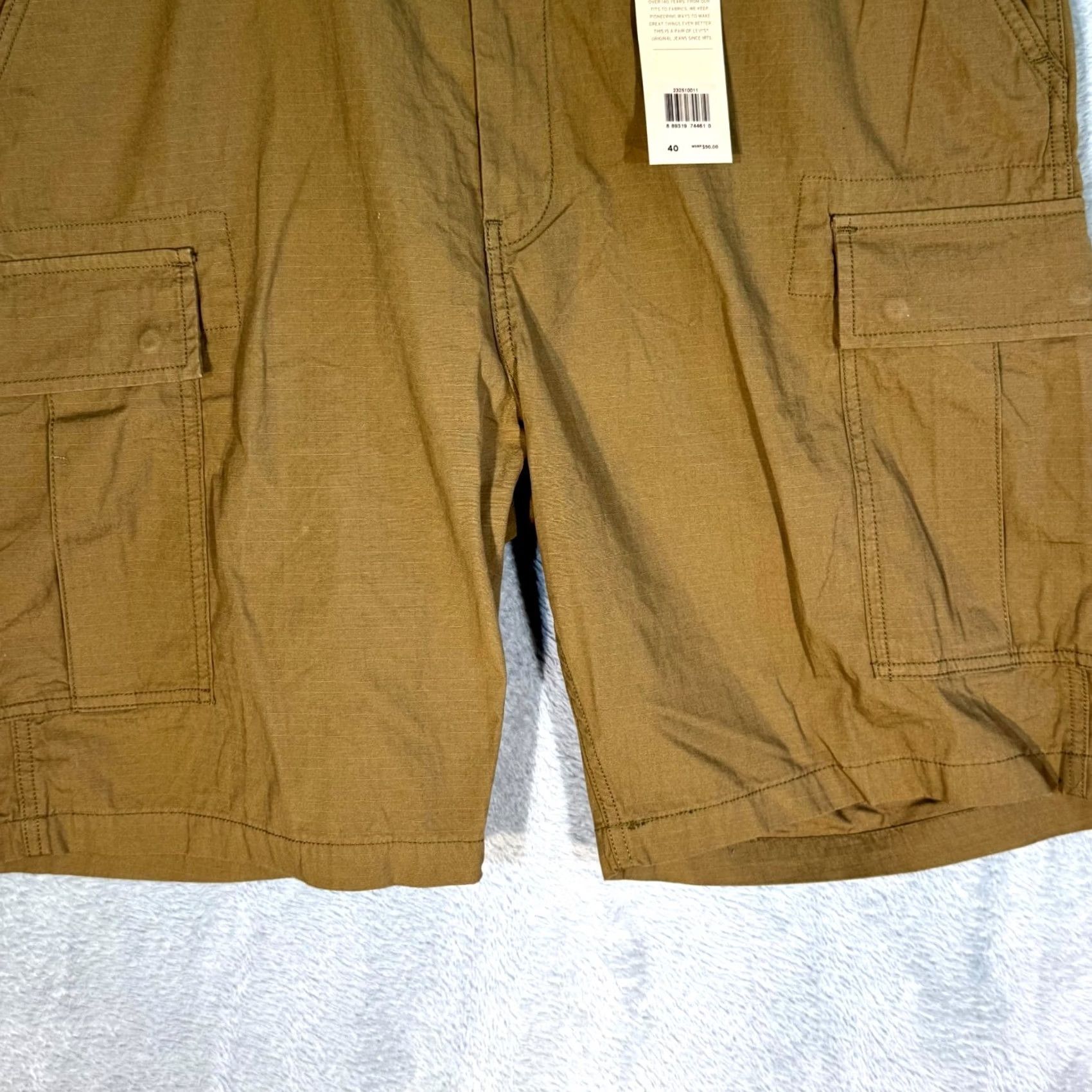 Levi's Levi’s Cargo Shorts Mens 40 Tan Loose Fit Mid Rise Flat Front Casual Shorts Size US 40 / EU 56 - 5 Thumbnail