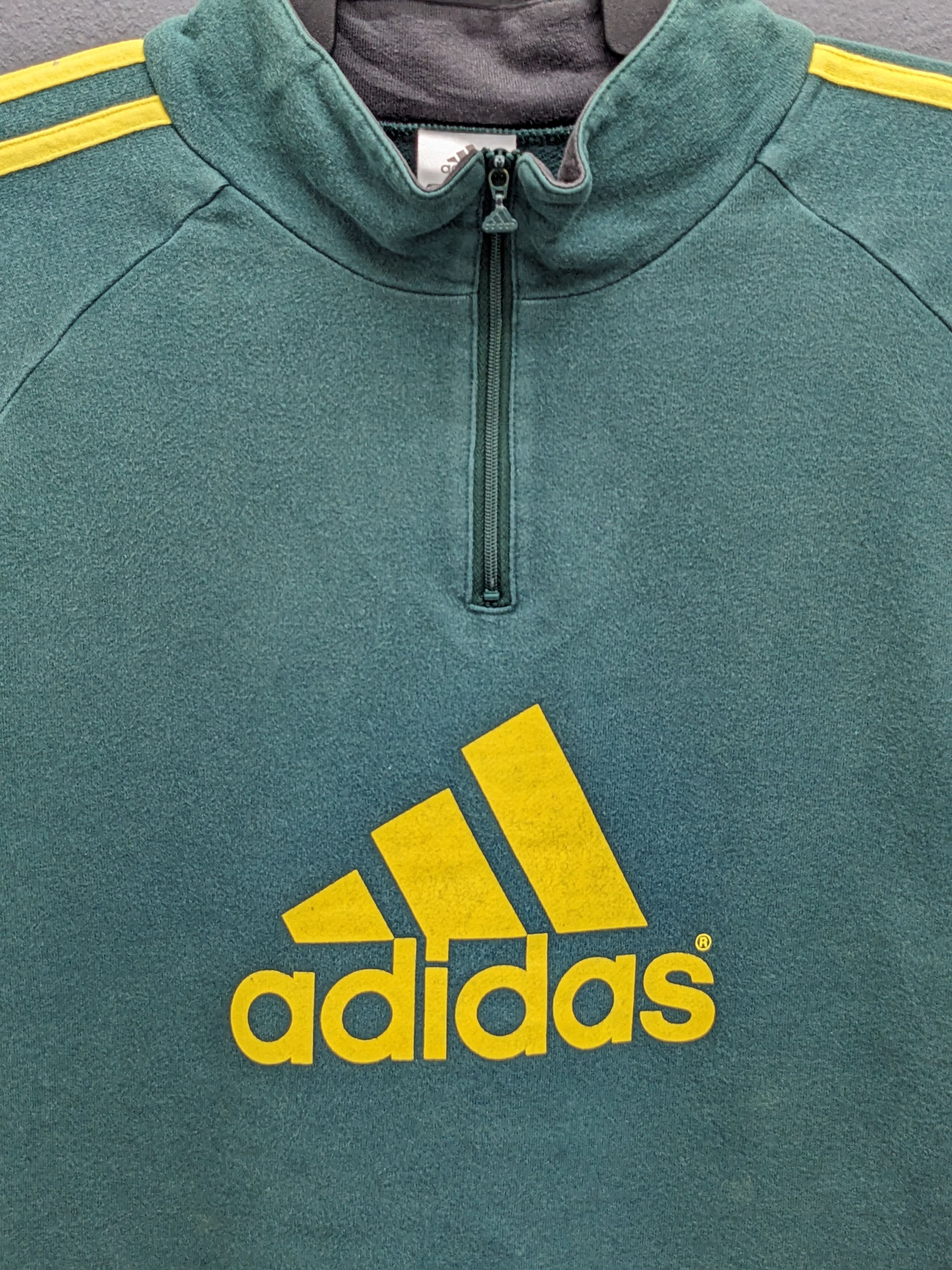Adidas VINTAGE 90S ADIDAS HALF ZIPPER SWEATSHIRT Size US L / EU 52-54 / 3 - 3 Thumbnail
