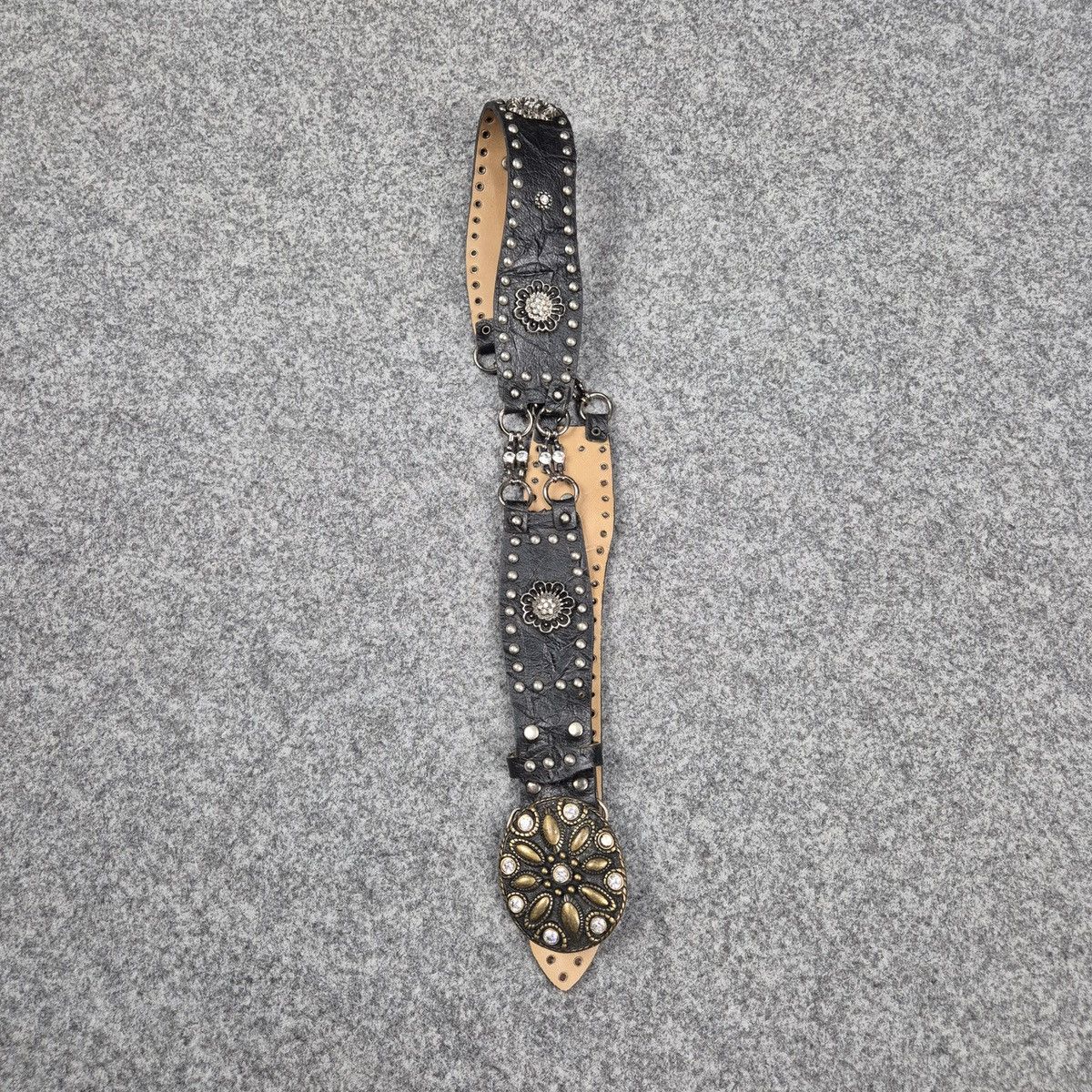 Japanese Brand Y2K Studded leather belts Size ONE SIZE - 1 Thumbnail