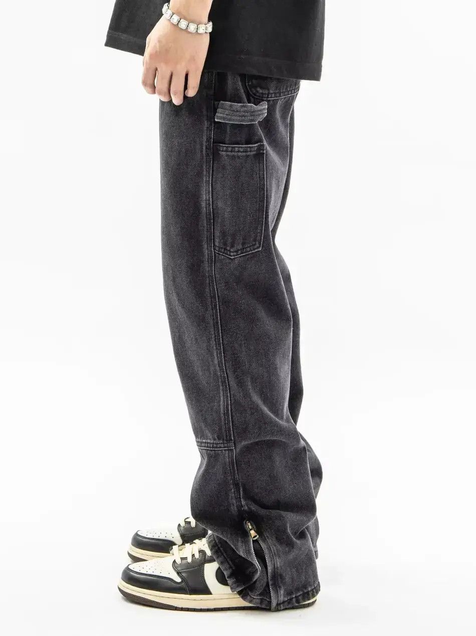 Japanese Brand Retro loose high street zipper jeans Size US 30 / EU 46 - 3 Thumbnail