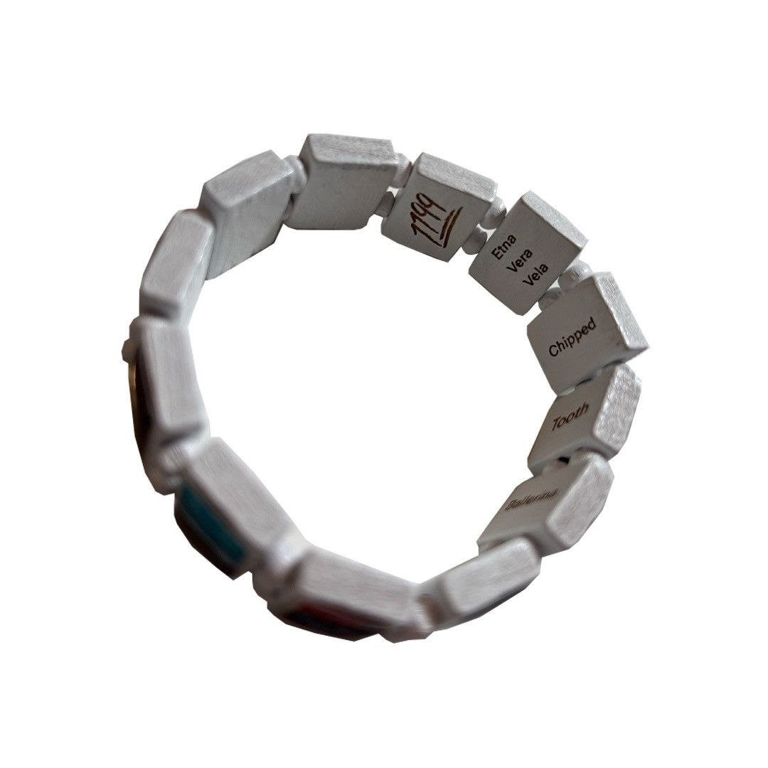 Bazo1199 fakemink ブレスレット ホワイト Fakemink x Bazo 1199.fm | Pastel Designer Bracelet Mens/Womens Uni