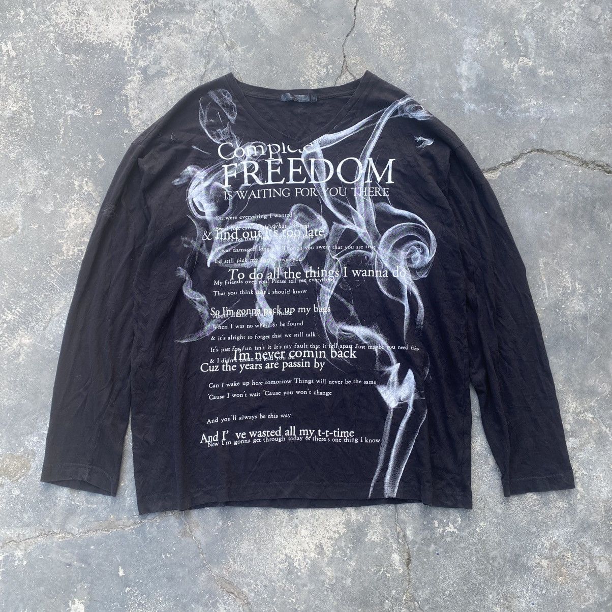 Japanese Brand Clash Ahead Smokey Poem tee Size US XL / EU 56 / 4 - 1 Thumbnail