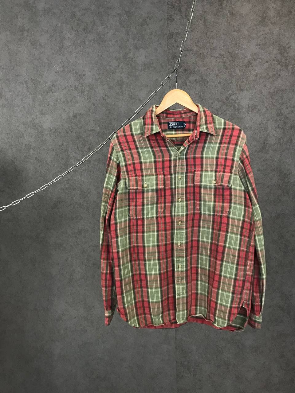 Vintage Polo Ralph Lauren vintage designer flannel double pocket Size US M / EU 48-50 / 2 - 1 Thumbnail