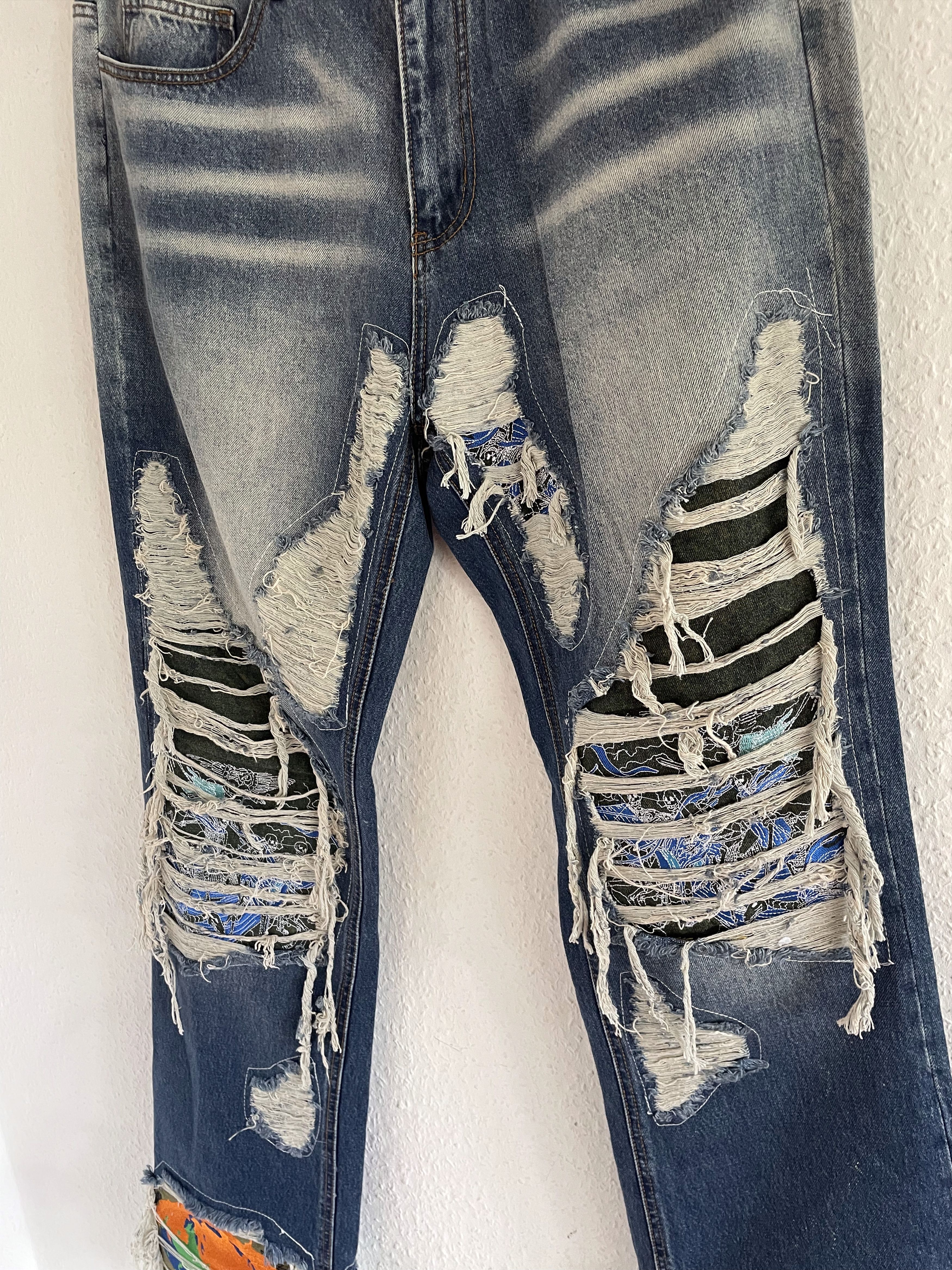 Who Decides War Bandana Patch Flared Jeans Size US 36 / EU 52 - 5 Thumbnail