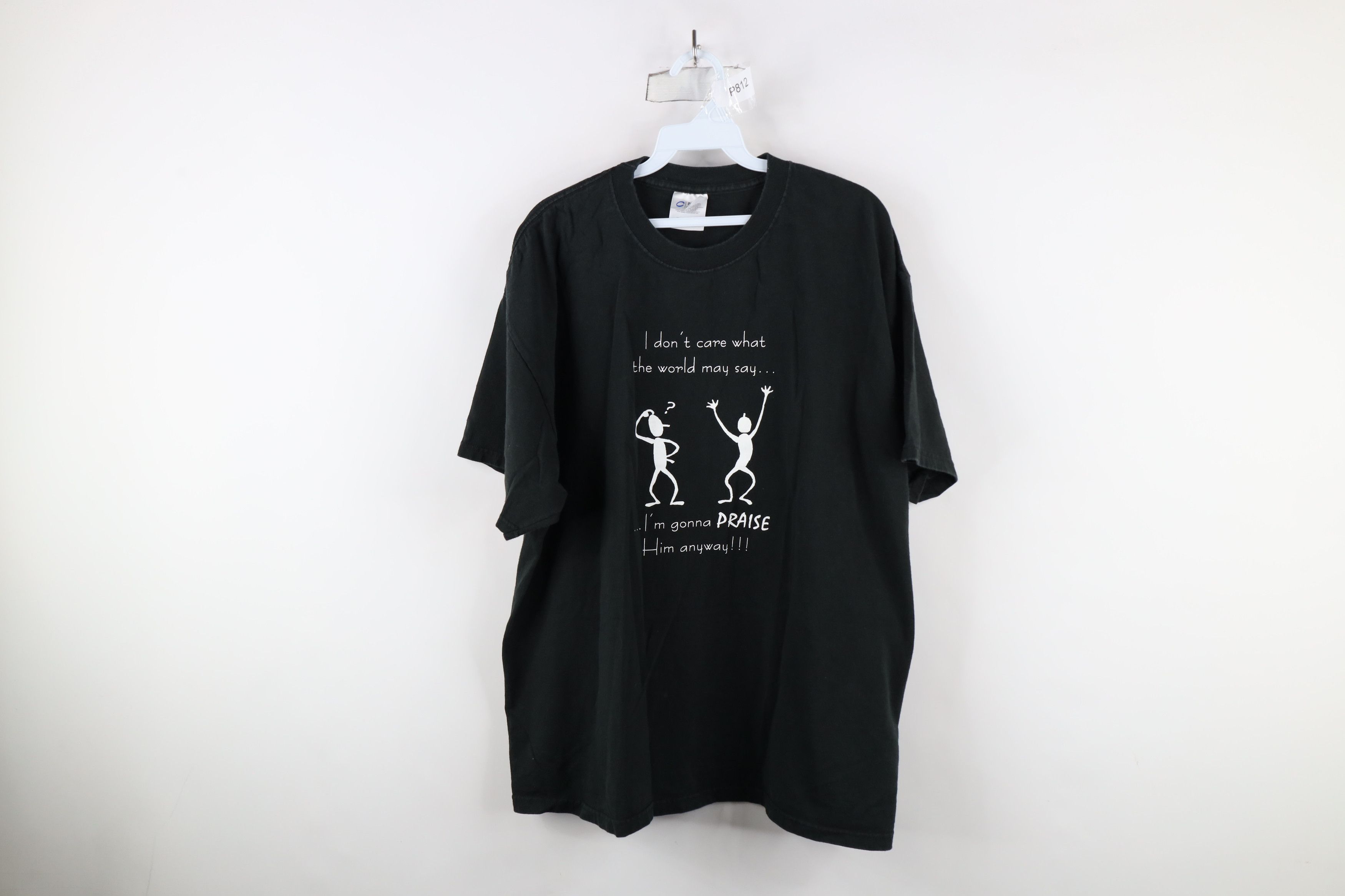 Vintage Vintage Streetwear I'm Gonna Praise Him Anyway T-Shirt Size US XL / EU 56 / 4 - 1 Thumbnail