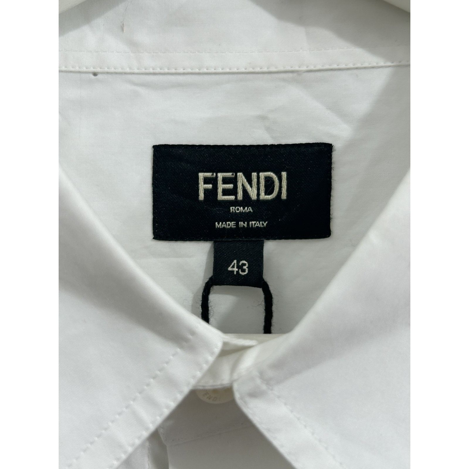 Fendi FENDI WHITE BUTTON UP SIZE 43 (XL) PREOWNED Size US XL / EU 56 / 4 - 2 Thumbnail