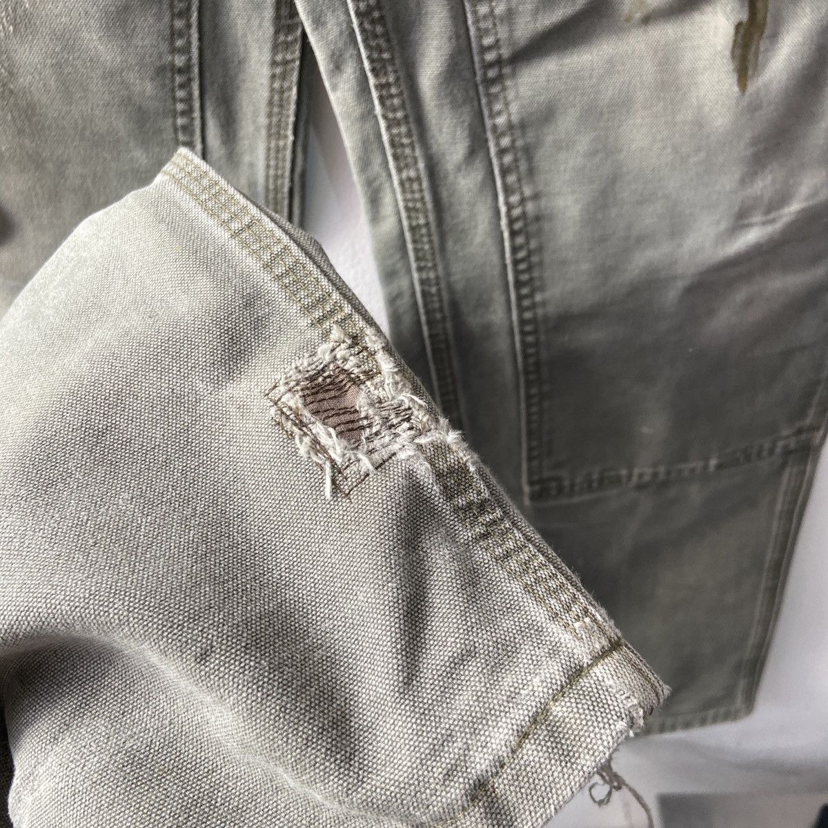 Carhartt × Vintage Distressed Faded Vintage Carhartt Double Knee Moss Green Size US 30 / EU 46 - 13 Thumbnail