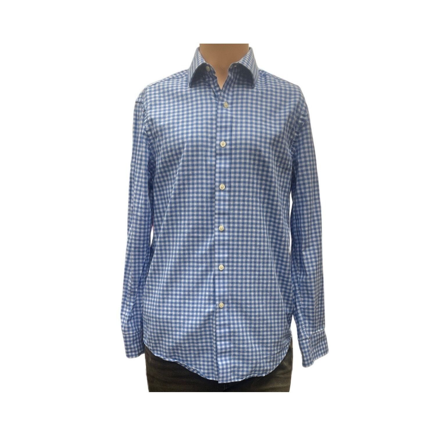 Michael Kors Michael Kors Men's Long Sleeve Button up Shirt Blue Size 15 Size US M / EU 48-50 / 2 - 1 Thumbnail