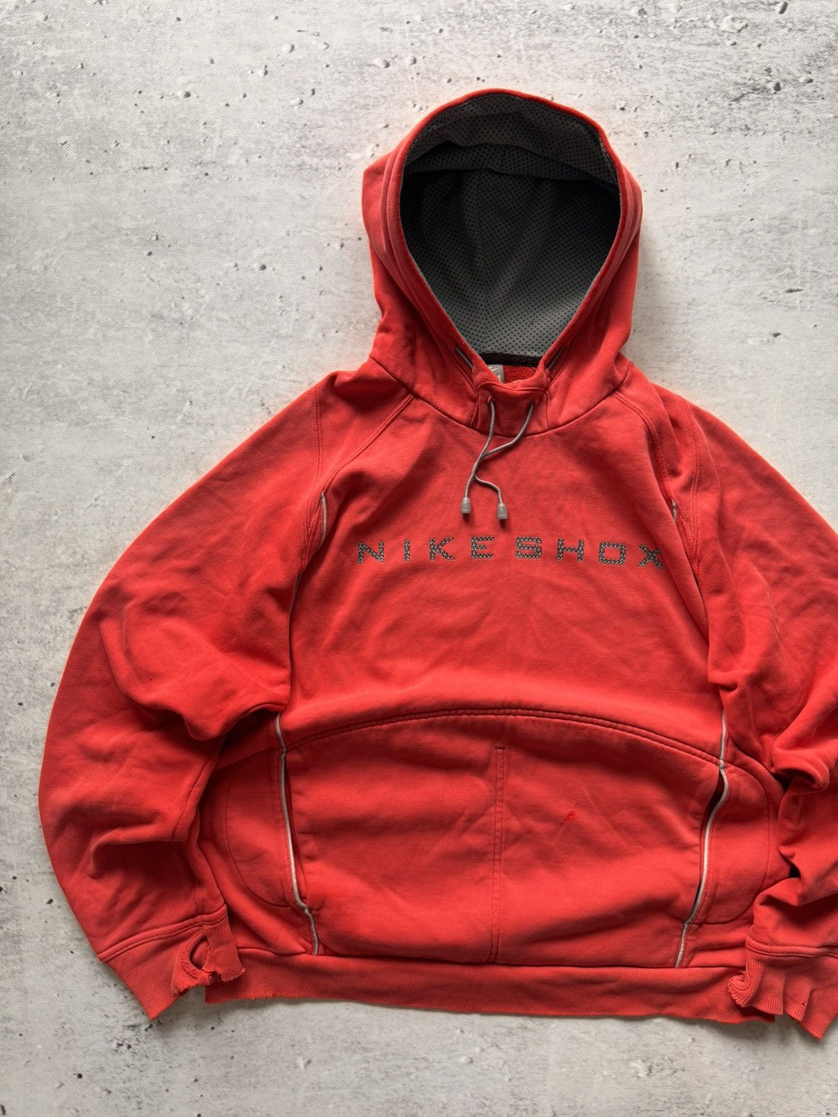 Nike × Vintage NIKE SHOX VINTAGE CENTER LOGO OVERSIZE BOXY HOODIE Size US M / EU 48-50 / 2 - 2 Thumbnail