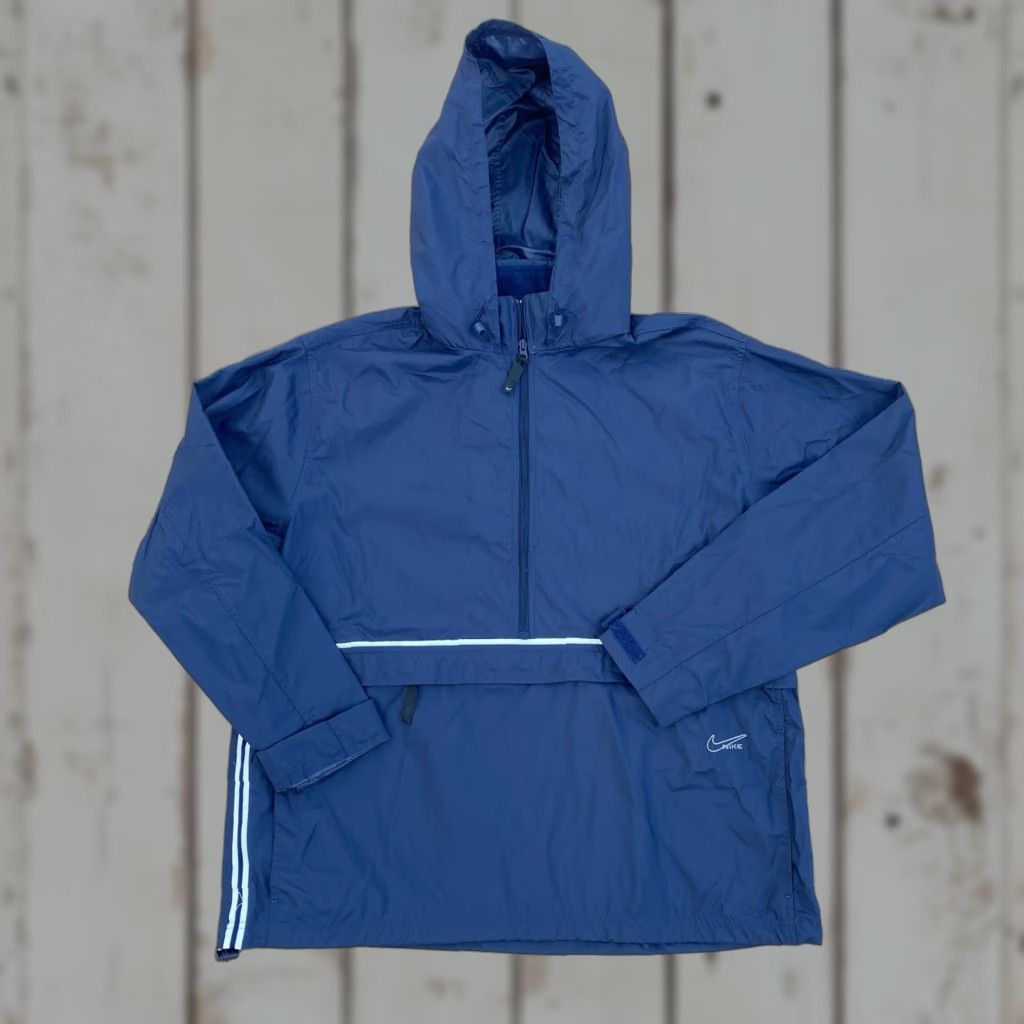 VINTAGE Nike Zip Up Windbreaker Swoosh Mens XXLarge Blue VTG