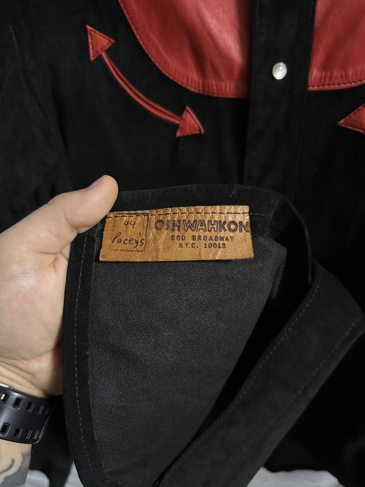 Other Oshwahkon 500 Broadway NYC Vintage Leather Western Jacket 70 Size US L / EU 52-54 / 3 - 13 Thumbnail