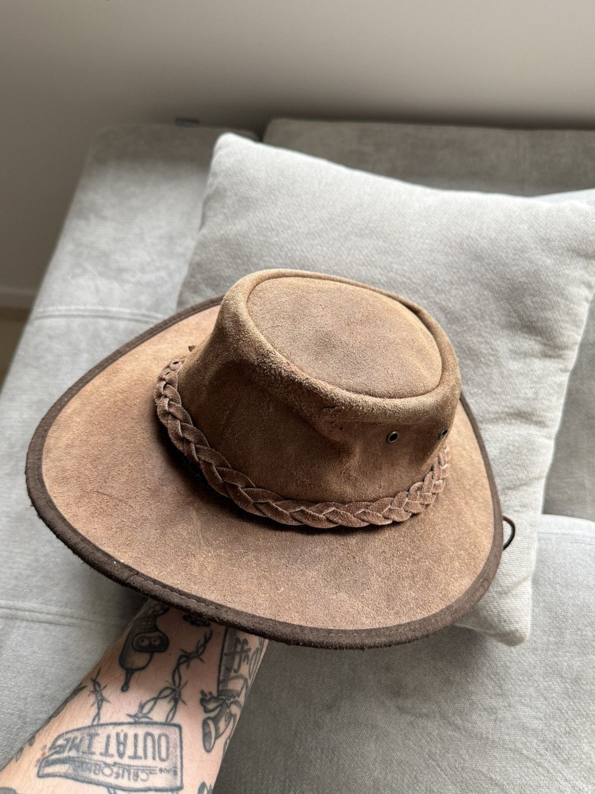 Vintage Barmah Australia x Trikora Squash Oiled Bones Leather Hat Size ONE SIZE - 9 Thumbnail