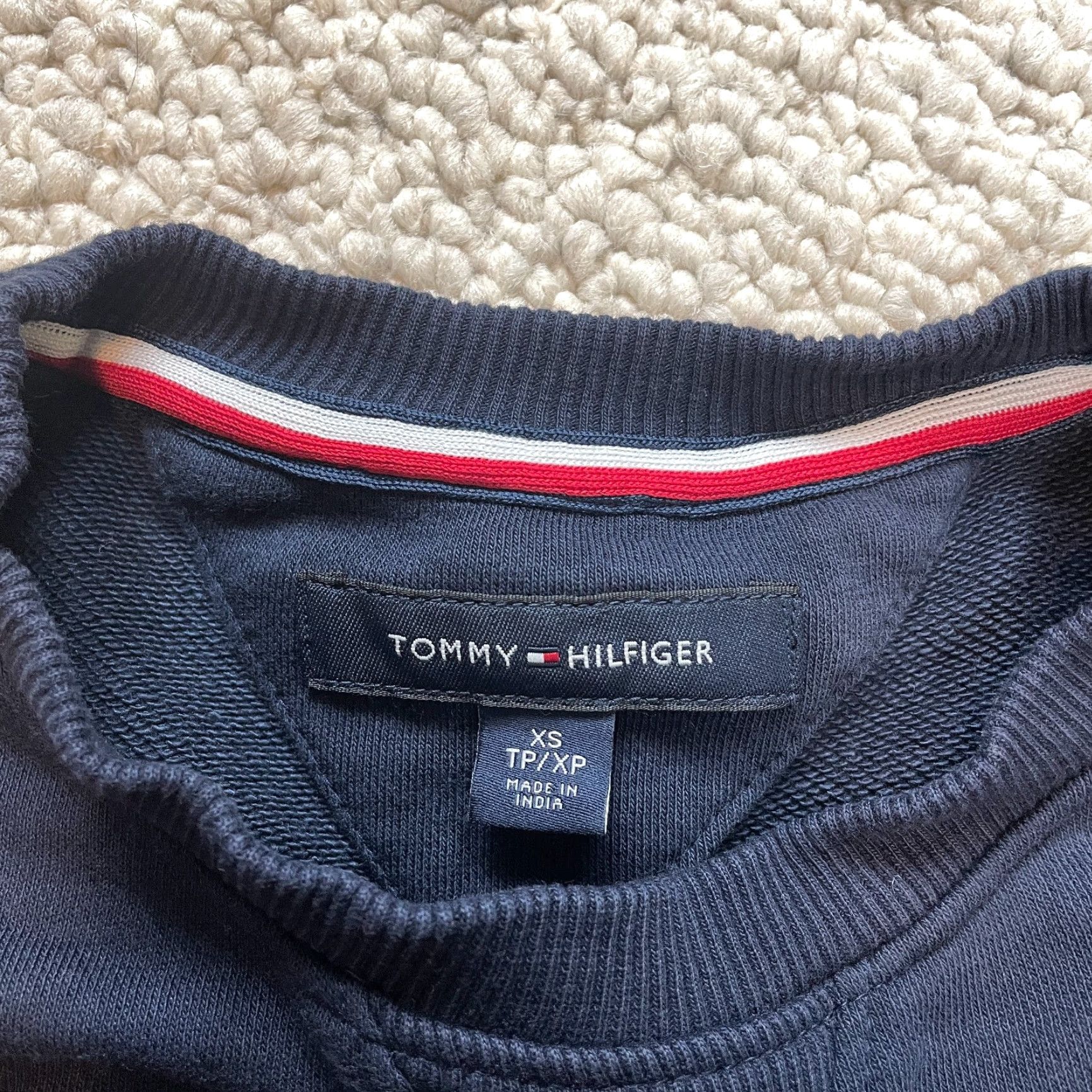 Tommy Hilfiger Tommy Hilfiger Sweatshirt Sport Womens XS Navy Blue Soft Crew Neck Logo Sweater Size XS / US 0-2 / IT 36-38 - 4 Thumbnail
