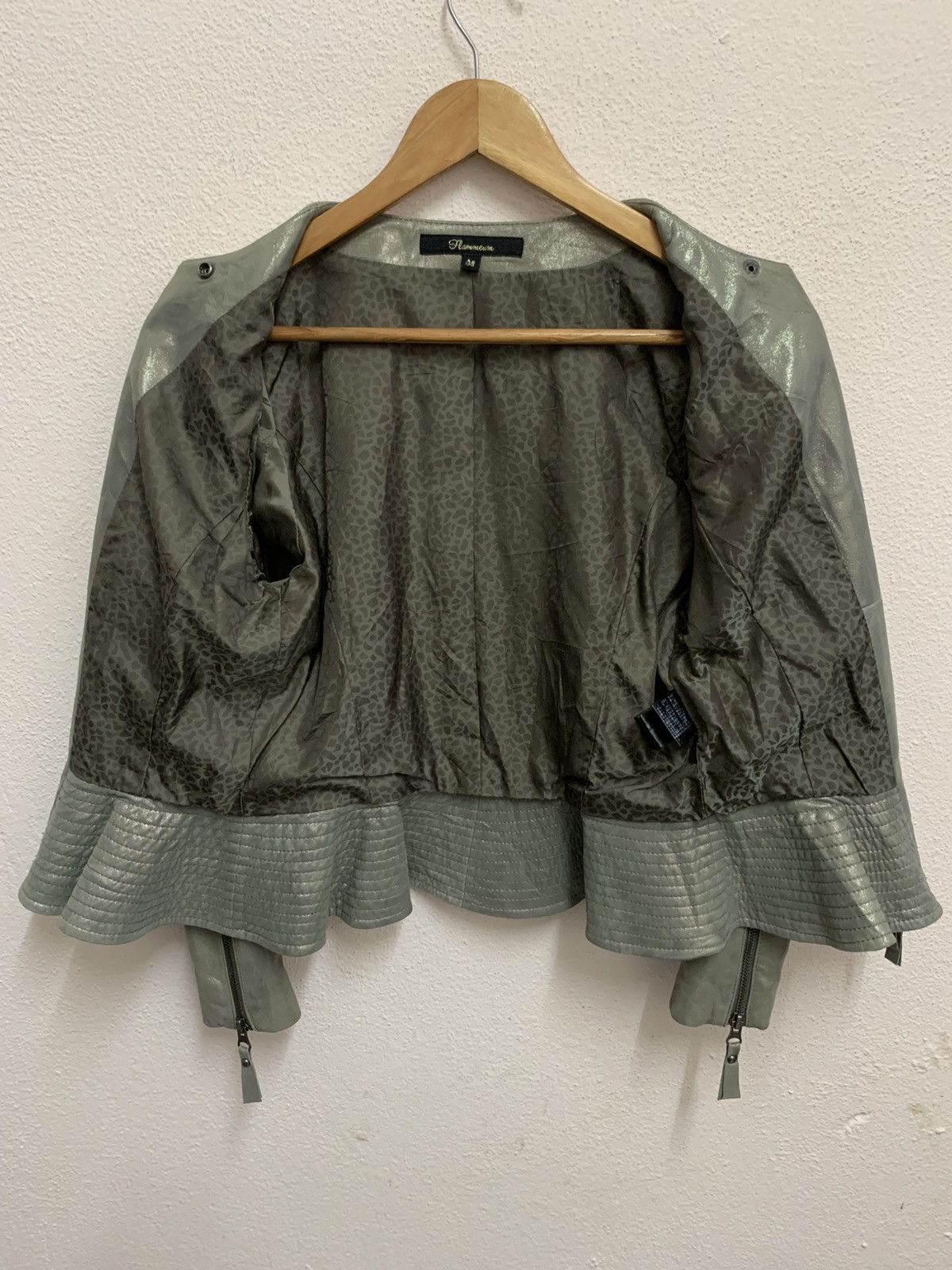 Japanese Brand FLAMMEUM Metalic Leather Jacket Size S / US 4 / IT 40 - 8 Thumbnail
