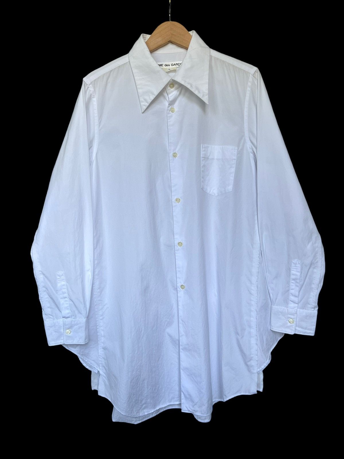 Comme des Garcons 2017 Comme des Garçons Shaped Cut-Off Button Up Shirt Size US L / EU 52-54 / 3 - 17 Thumbnail