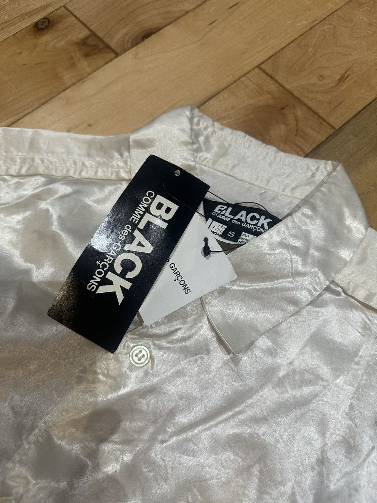 Comme des Garcons Black CDG Silk Cupra Long Sleeve Button Up Shirt Size US S / EU 44-46 / 1 - 2 Thumbnail