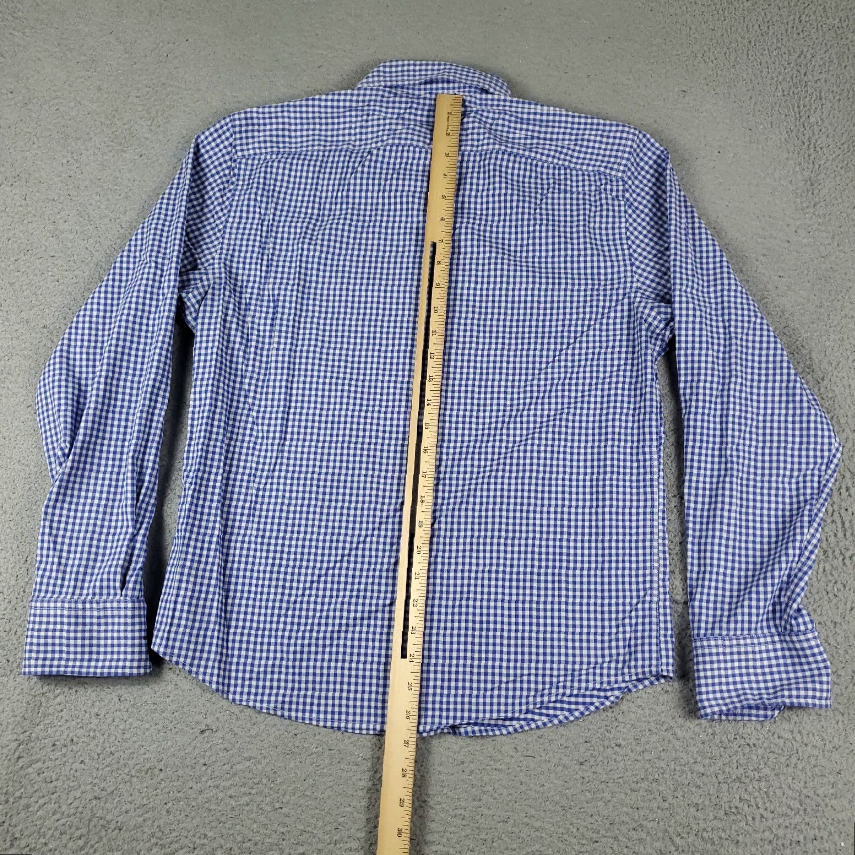 UNTUCKit UNTUCKit Button-Up Shirt Mens Medium Blue Check Nylon Long Sleeve Modern Preppy Size US M / EU 48-50 / 2 - 5 Thumbnail