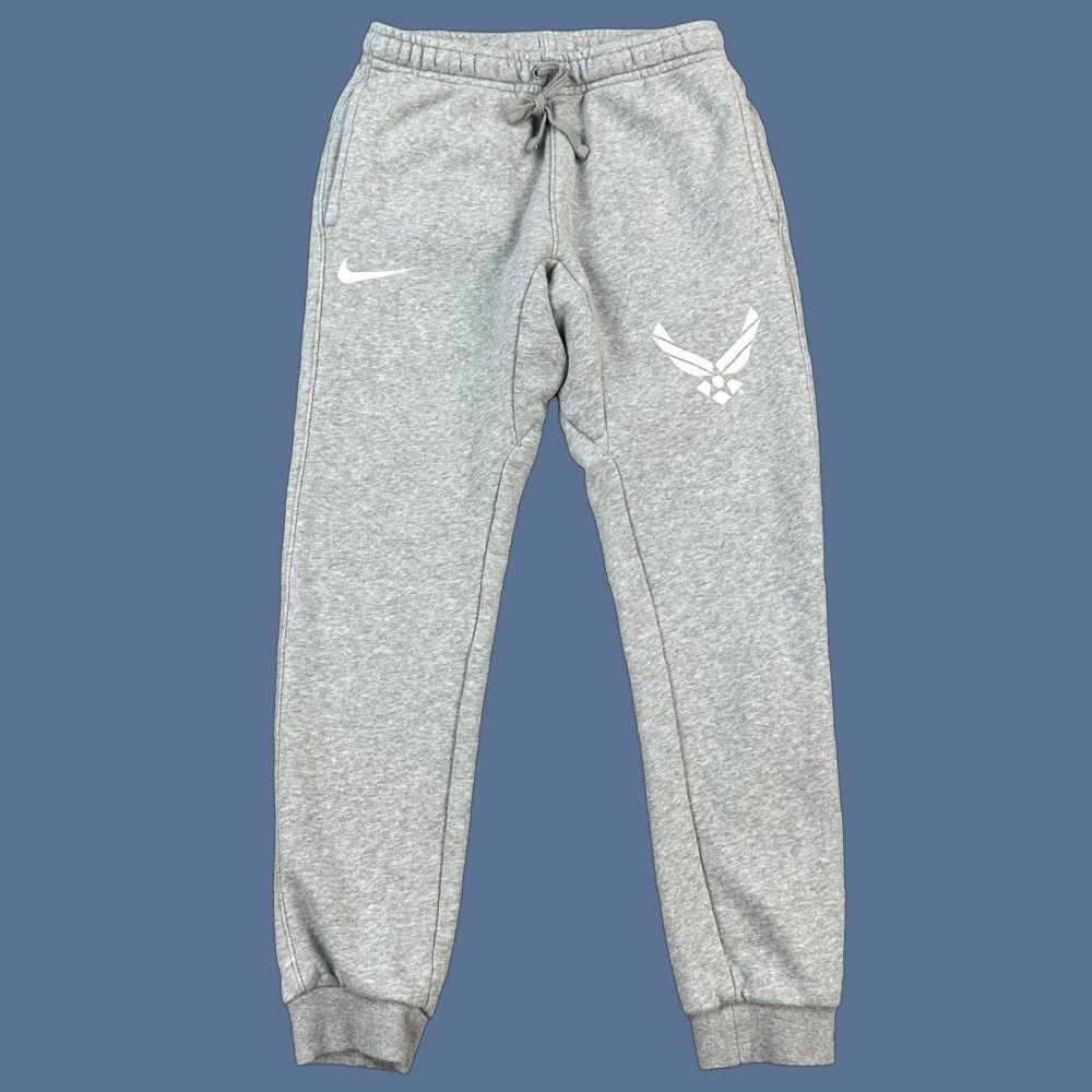 Nike Nike Sportswear Club Fleece Pants Mens Small Gray Jogger Swoosh USAF Wings Logo Size US 29 - 1 Thumbnail