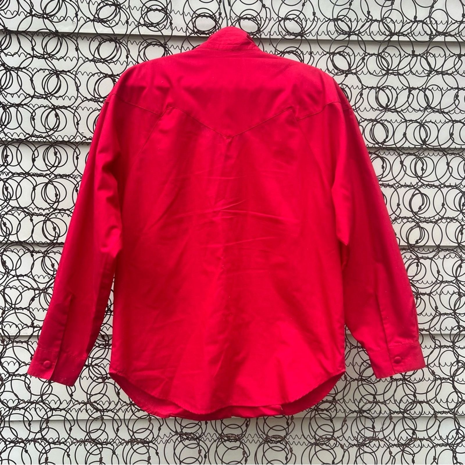 Wrangler 90s Wrangler Red cape beaded sweetheart neck western shirt Size M / US 6-8 / IT 42-44 - 3 Thumbnail
