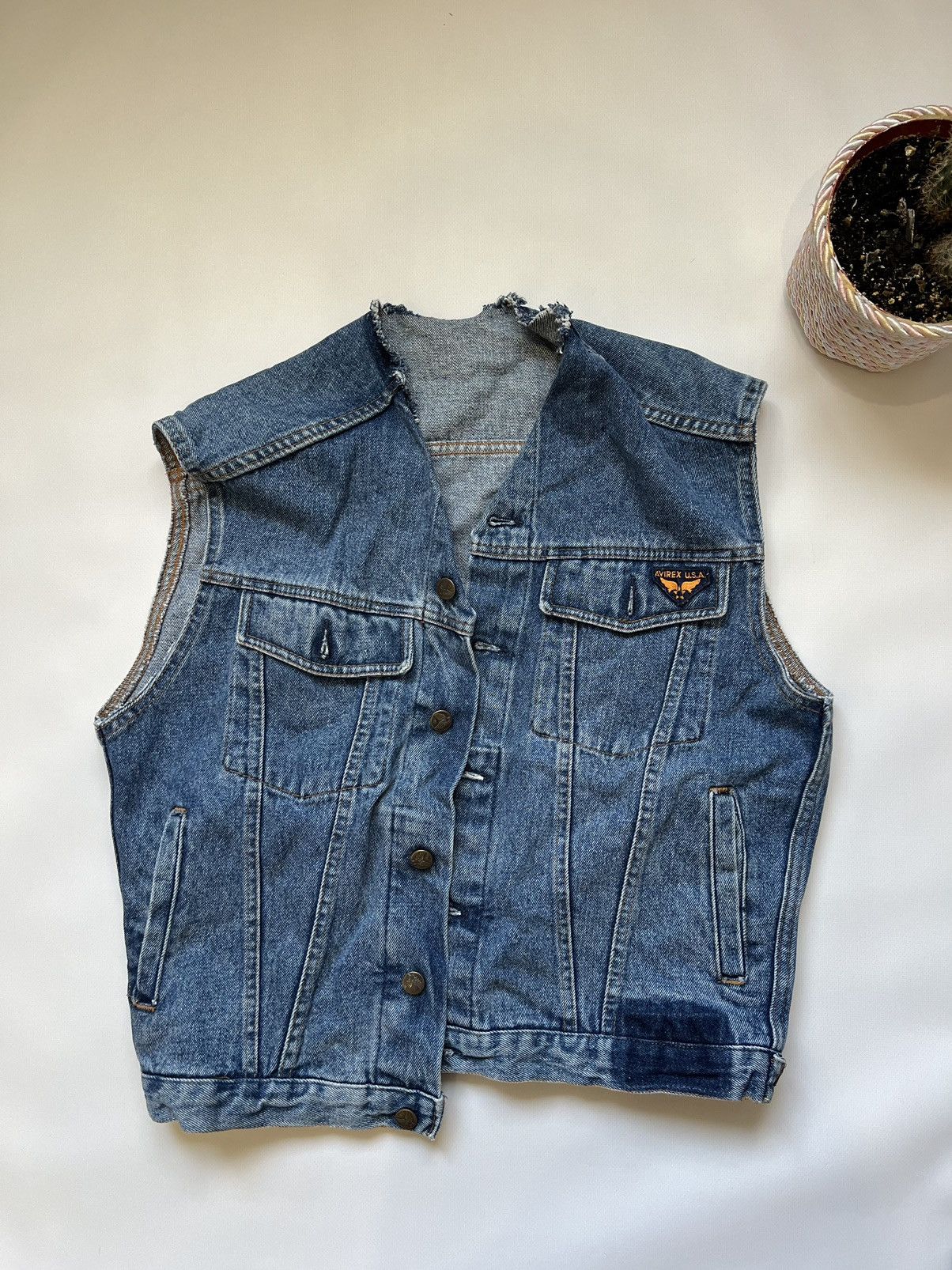 Avirex Vintage 90’s Denim Vest Avirex Size US M / EU 48-50 / 2 - 1 Thumbnail