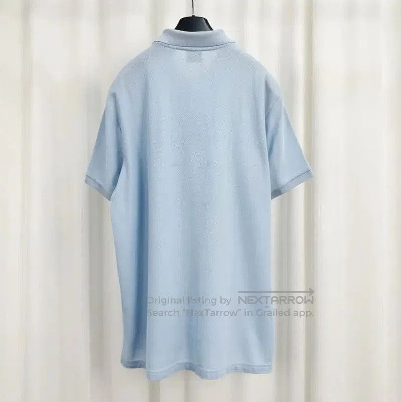 Burberry Burberry Light Blue Cotton Logo Polo Shirt. Size US M / EU 48-50 / 2 - 2 Thumbnail