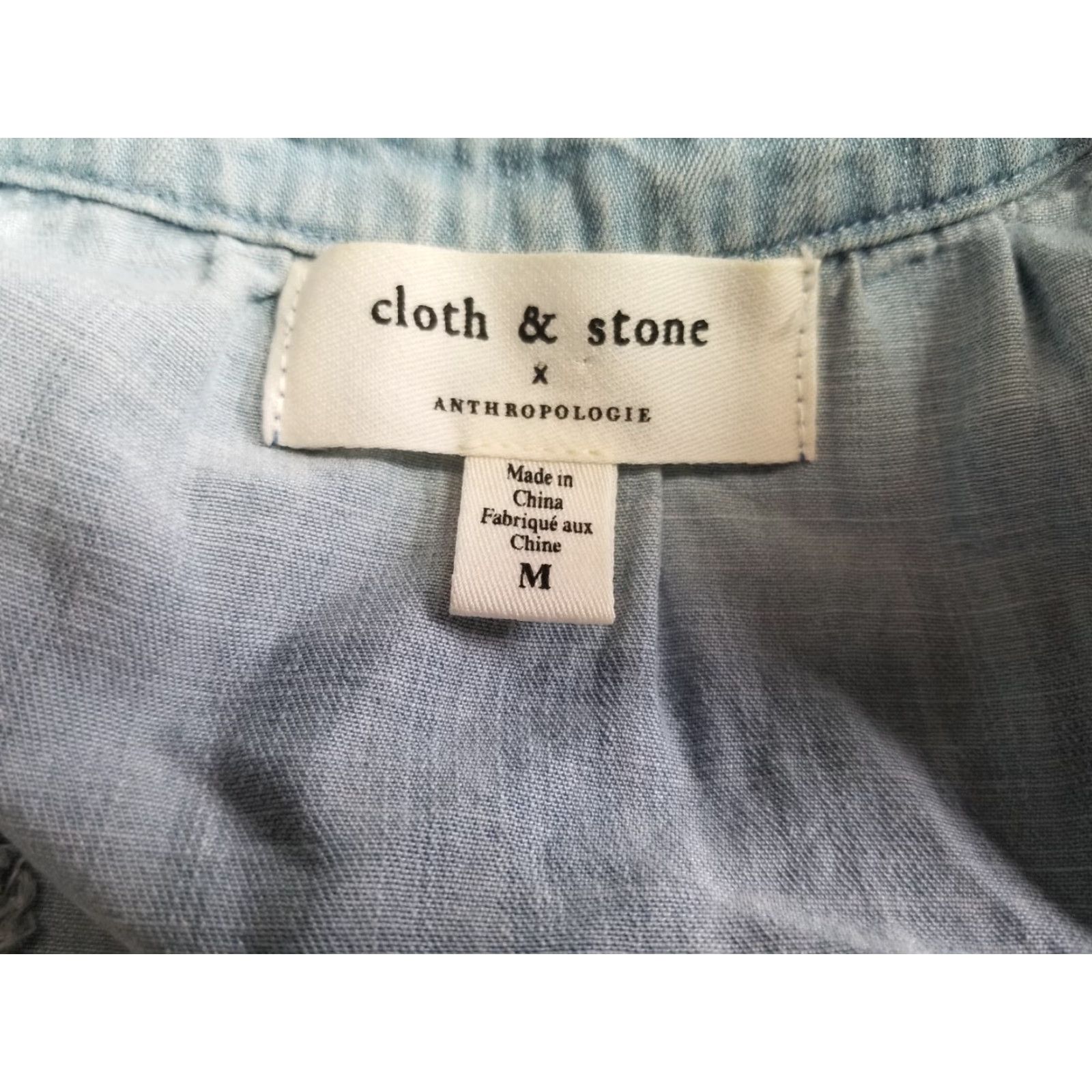 Anthropologie Cloth & Stone By Anthropologie Dress Womens Size Medium Blue Tencel Casual Size M / US 6-8 / IT 42-44 - 7 Thumbnail