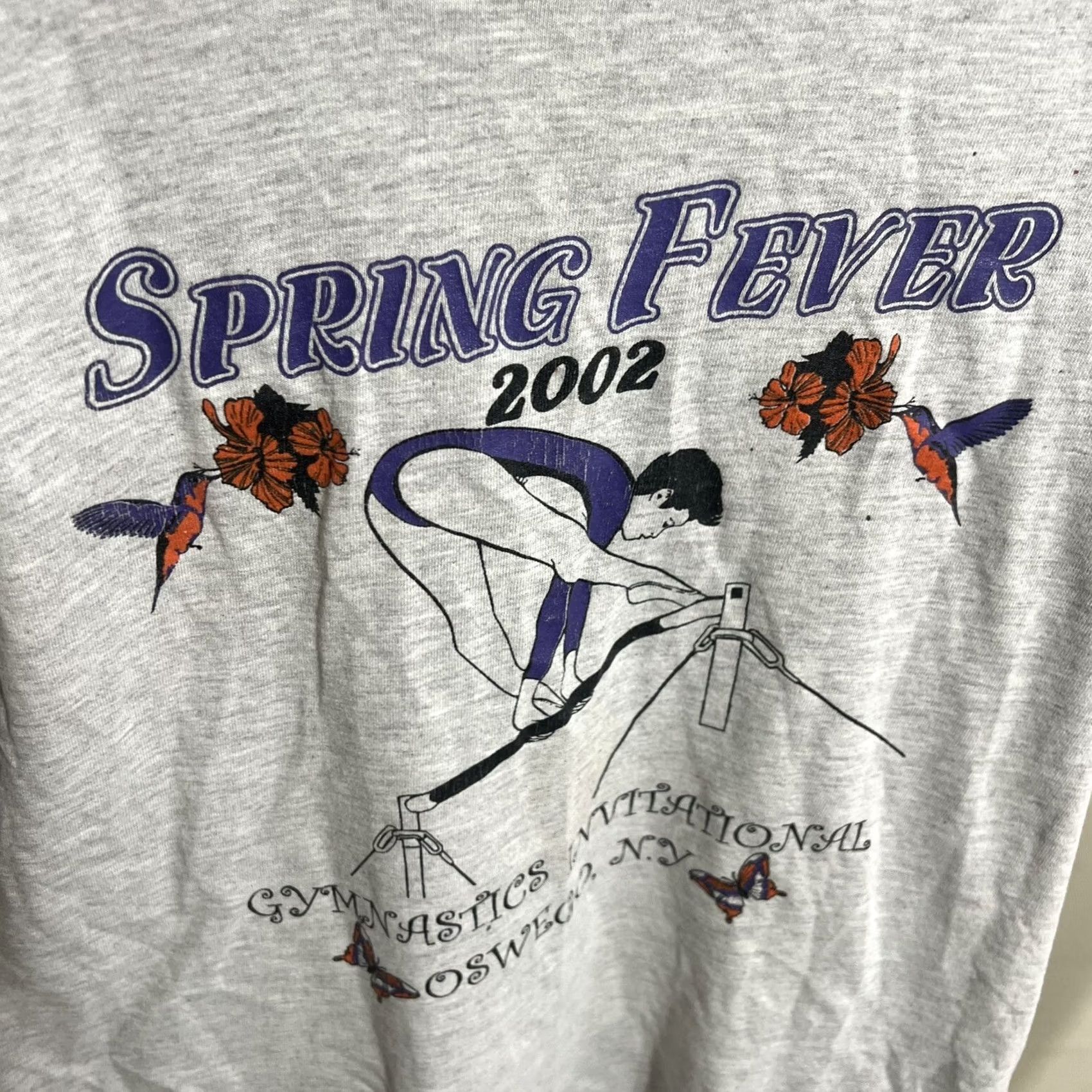 Vintage VINTAGE 2002 Spring Fever Gymnastics Single Stitch T-Shirt Size M Mens Gray Stitch Shirt M Spring 2002 Boys Men Women Size US M / EU 48-50 / 2 - 3 Thumbnail