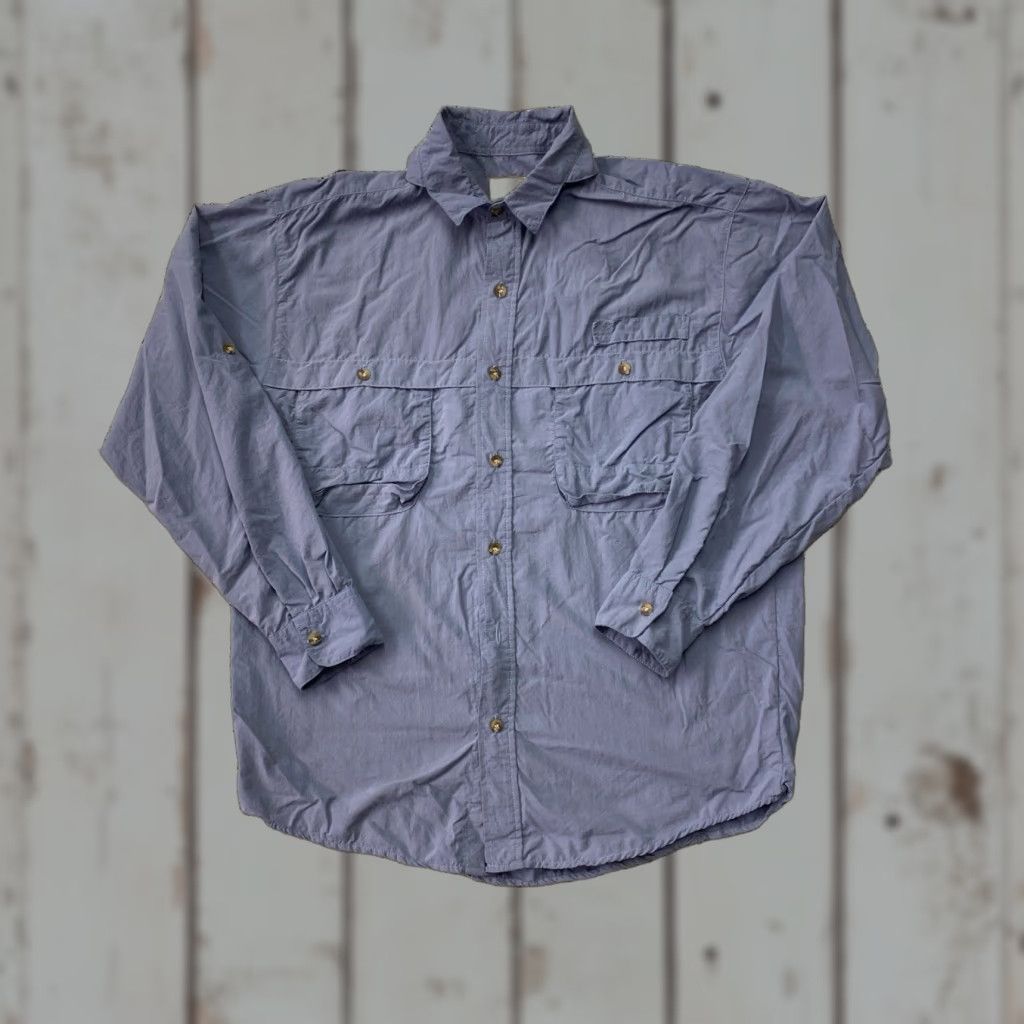 Vintage VINTAGE L.L. Bean Sportif Shirt Mens M Blue Outdoor Fishing N/A Size US M / EU 48-50 / 2 - 1 Thumbnail