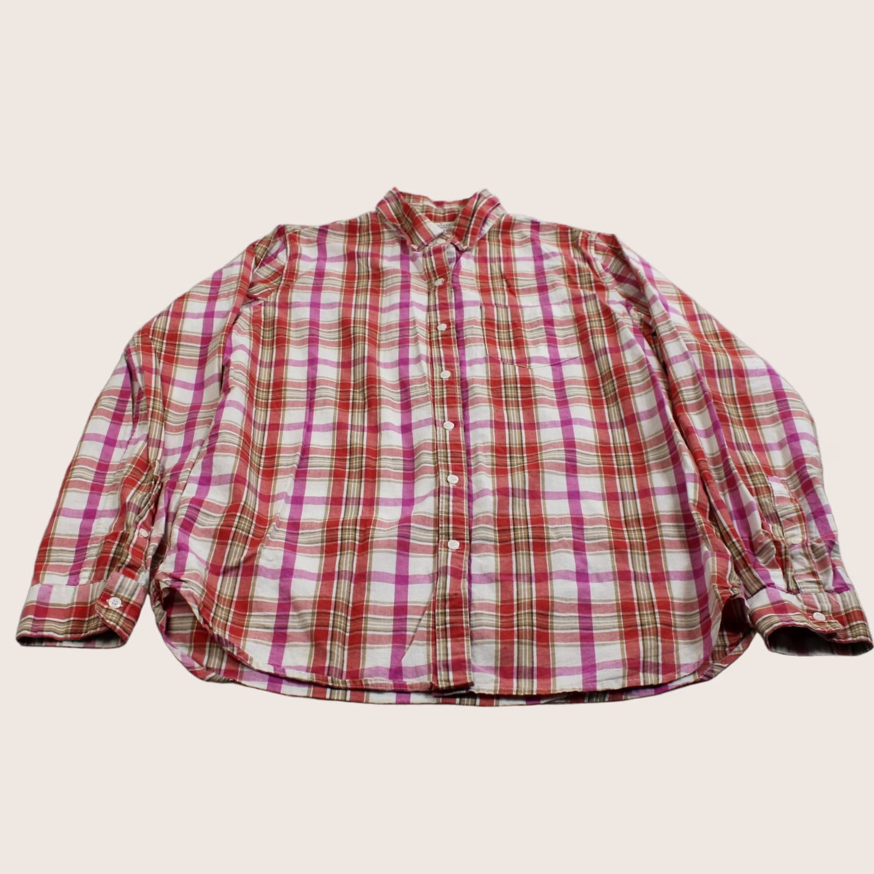 Vintage Birds of Paradis Shirt Women Small Red Plaid Button Long Sleeve Coastal Boho Size S / US 4 / IT 40 - 1 Thumbnail