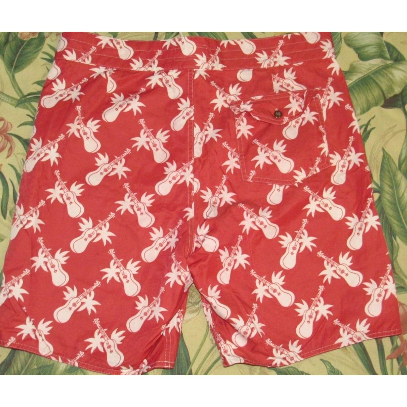 Ralph Lauren Polo RALPH LAUREN RRL Double RL Guitar Board Shorts Swim Trunks 36 Red Regular XS XS? Size US M / EU 48-50 / 2 - 3 Thumbnail