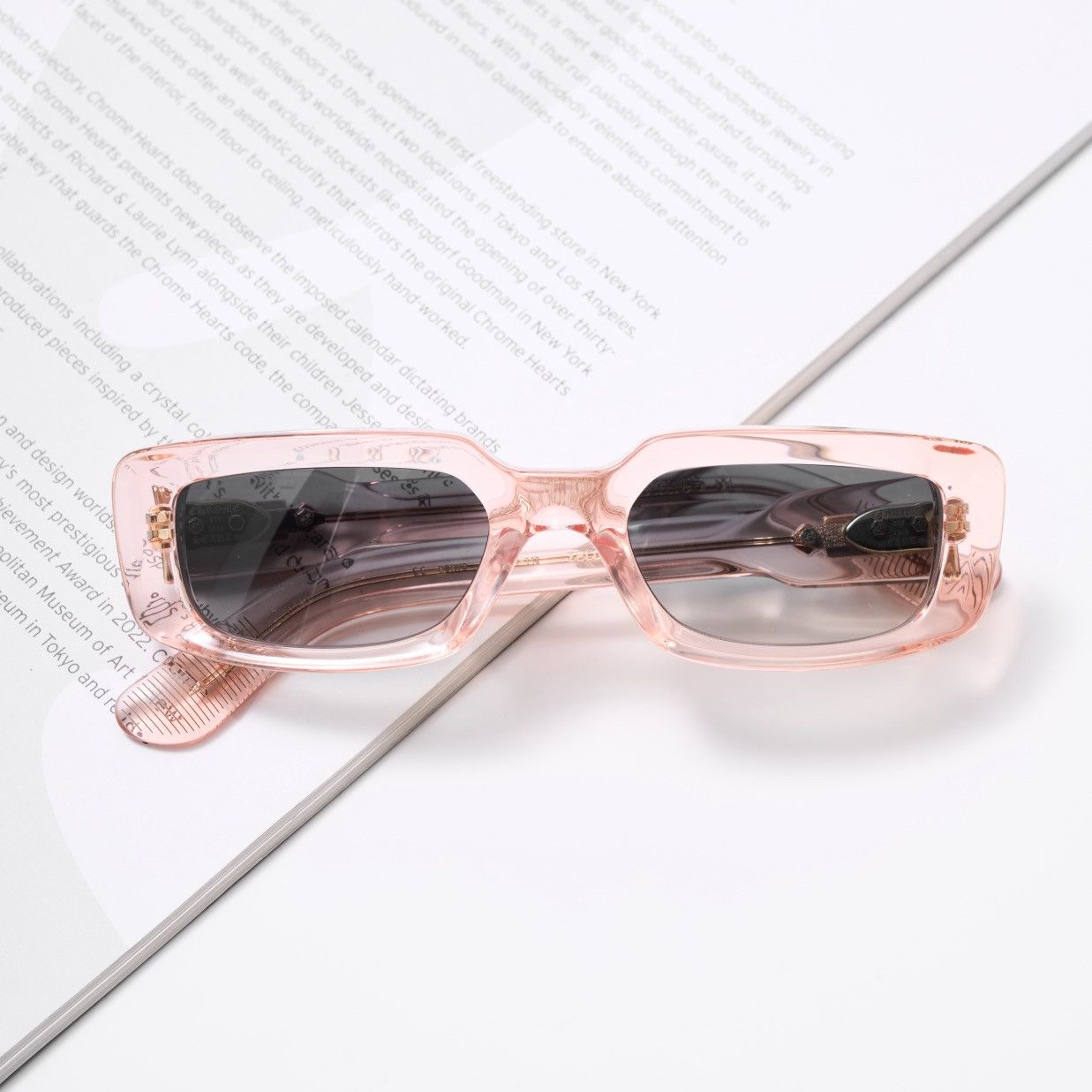Chrome Hearts CHROME HEARTS ZELDA PINK CRYSTAL SUNGLASSES Size ONE SIZE - 6 Thumbnail