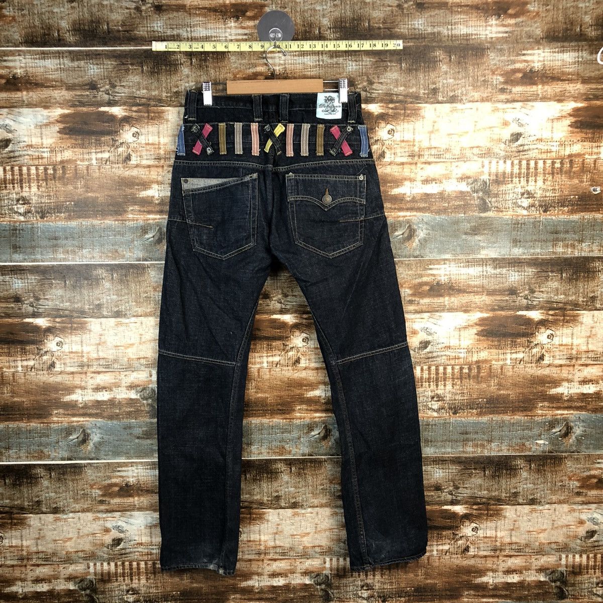 Japanese Brand DL Dani Nate double waist Black Denim Pants #C614 Size US 29 - 13 Thumbnail