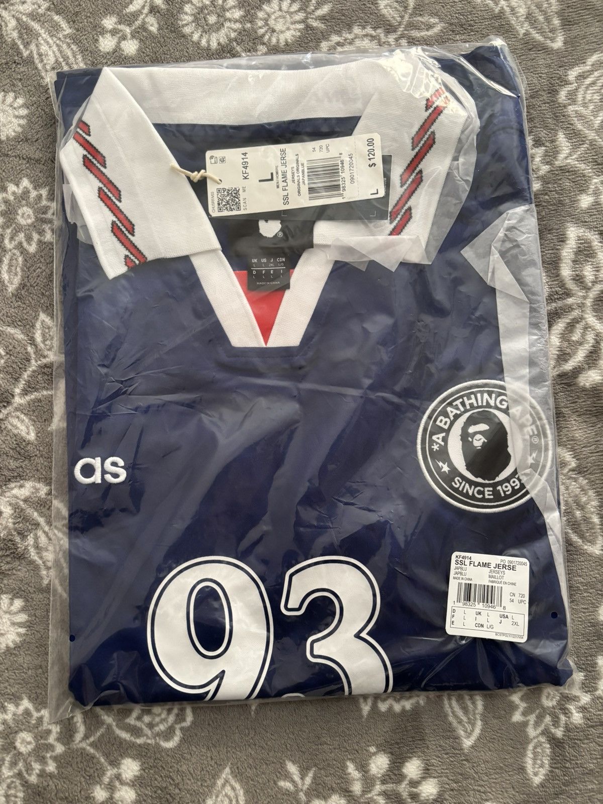 Adidas × Bape Adidas x Bape SSL Flame Jersey Size US L / EU 52-54 / 3 - 3 Thumbnail
