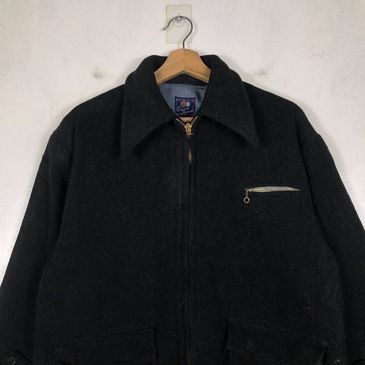 Japanese Brand × Vintage 📌VINTAGE WOOL CHORE JACKET DETROIT CROWN DIAMOND USA Size US M / EU 48-50 / 2 - 5 Thumbnail